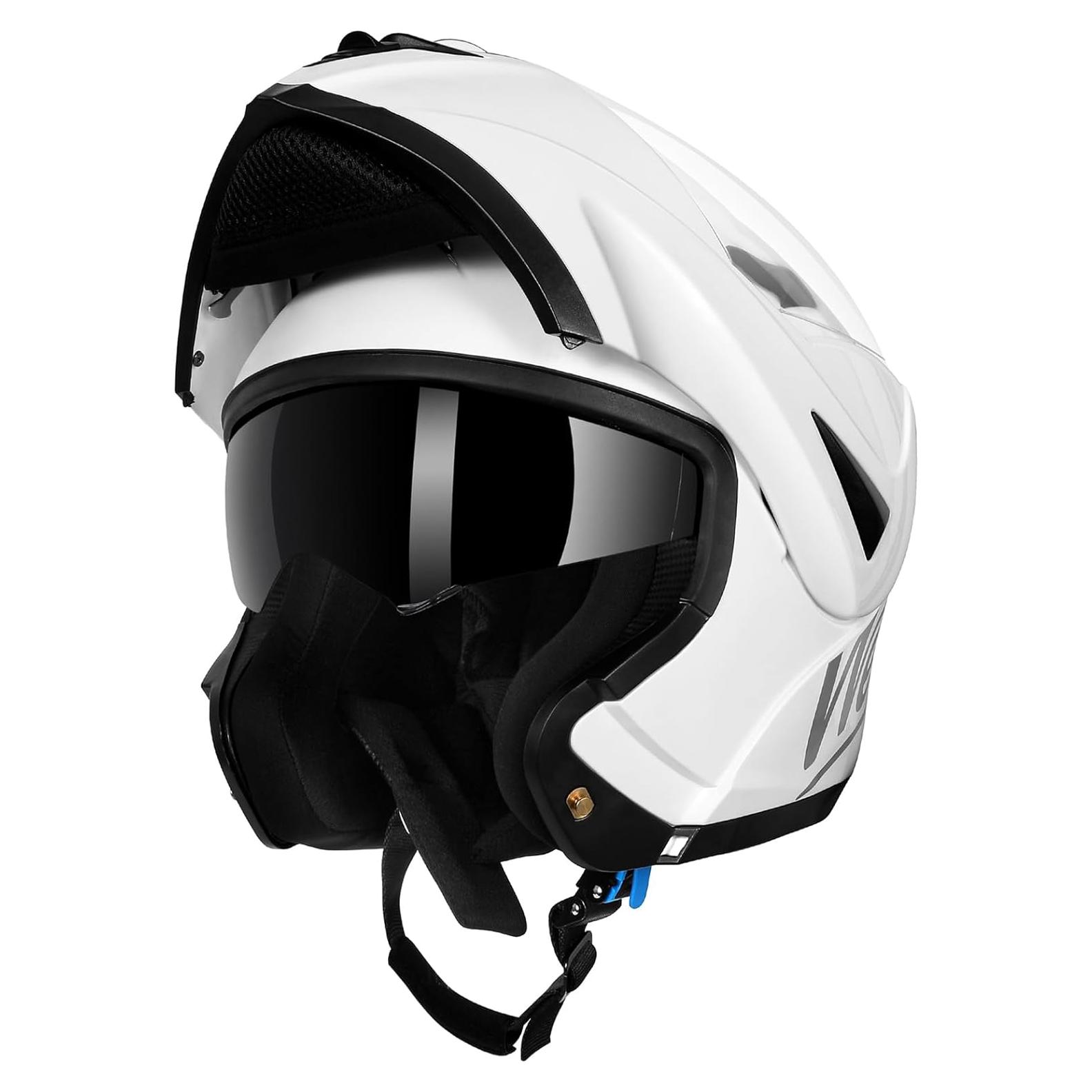 Casco Modular Westt Torque Doble Visera X-Large Blanco