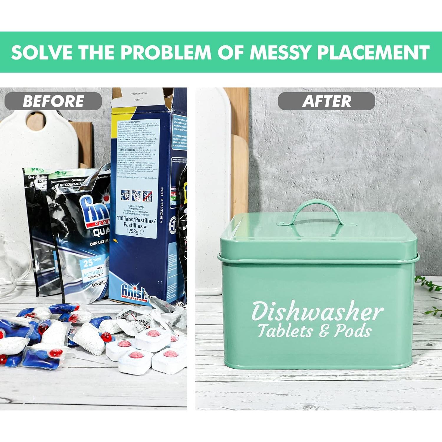 Contenedor de Cápsulas de Lavavajillas Webake con Tapa 18x15cm