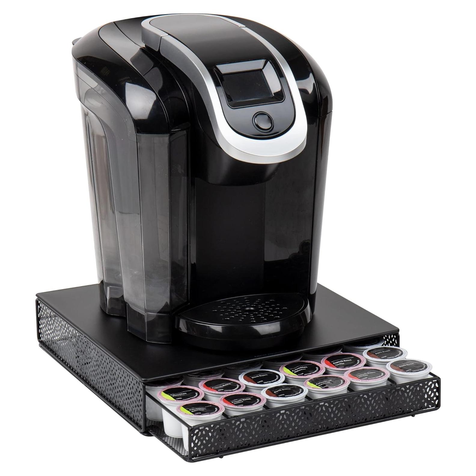 Organizador de Cápsulas de Café Mind Reader 36 Capacidad Metal Negro