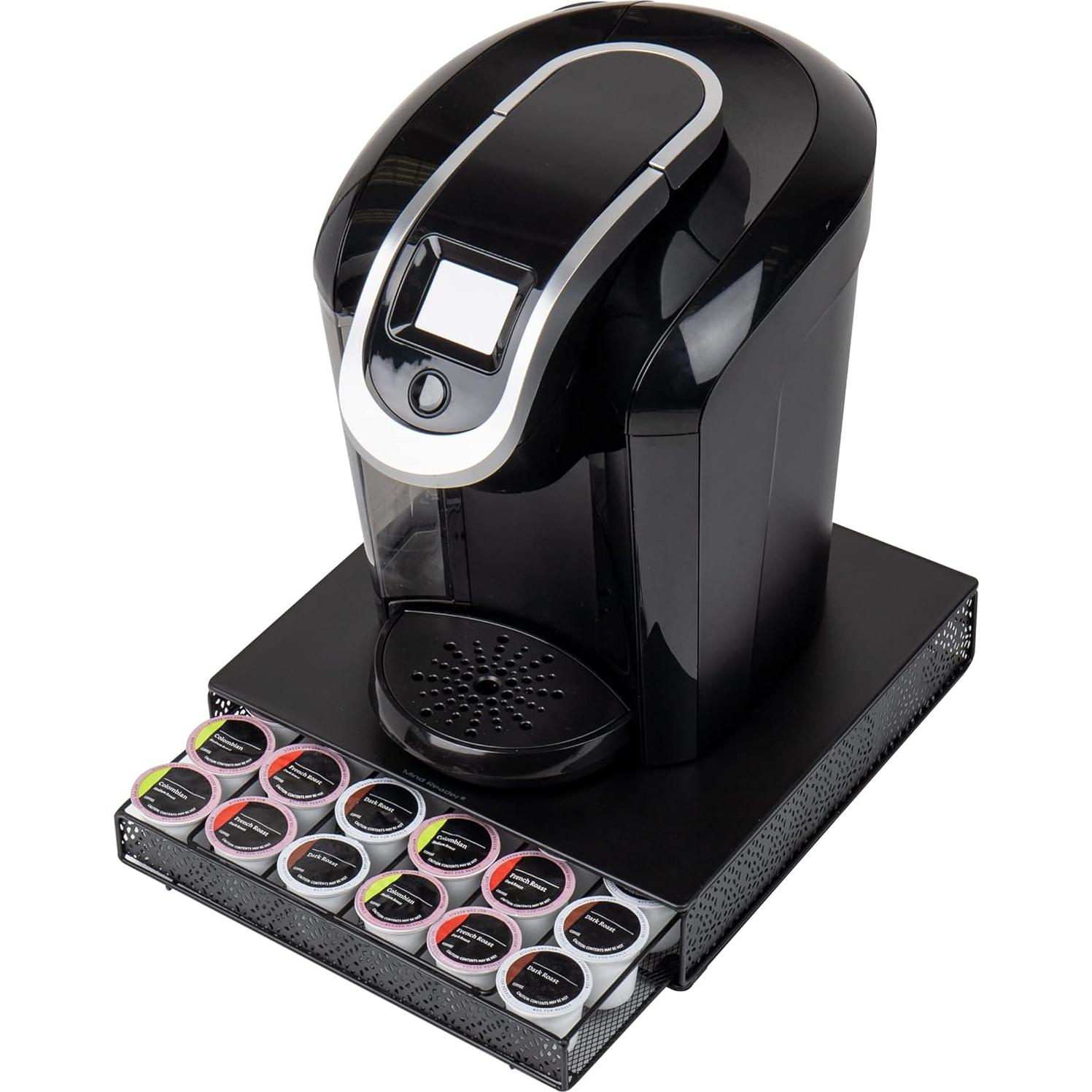 Organizador de Cápsulas de Café Mind Reader 36 Capacidad Metal Negro