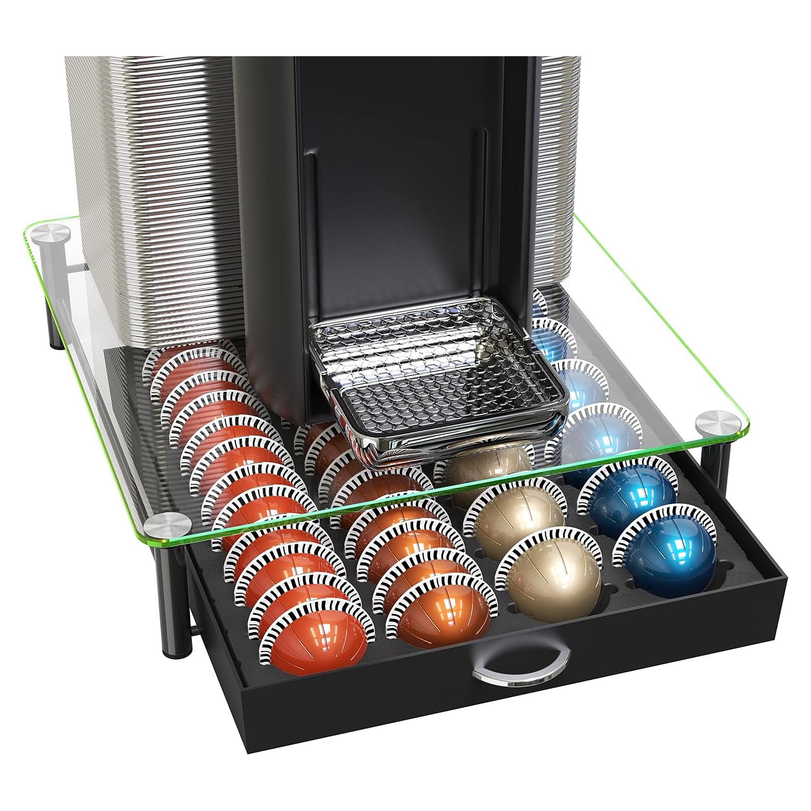 Soporte para Cápsulas Nespresso DecoBros, Vidrio Templado, 24/48 pcs