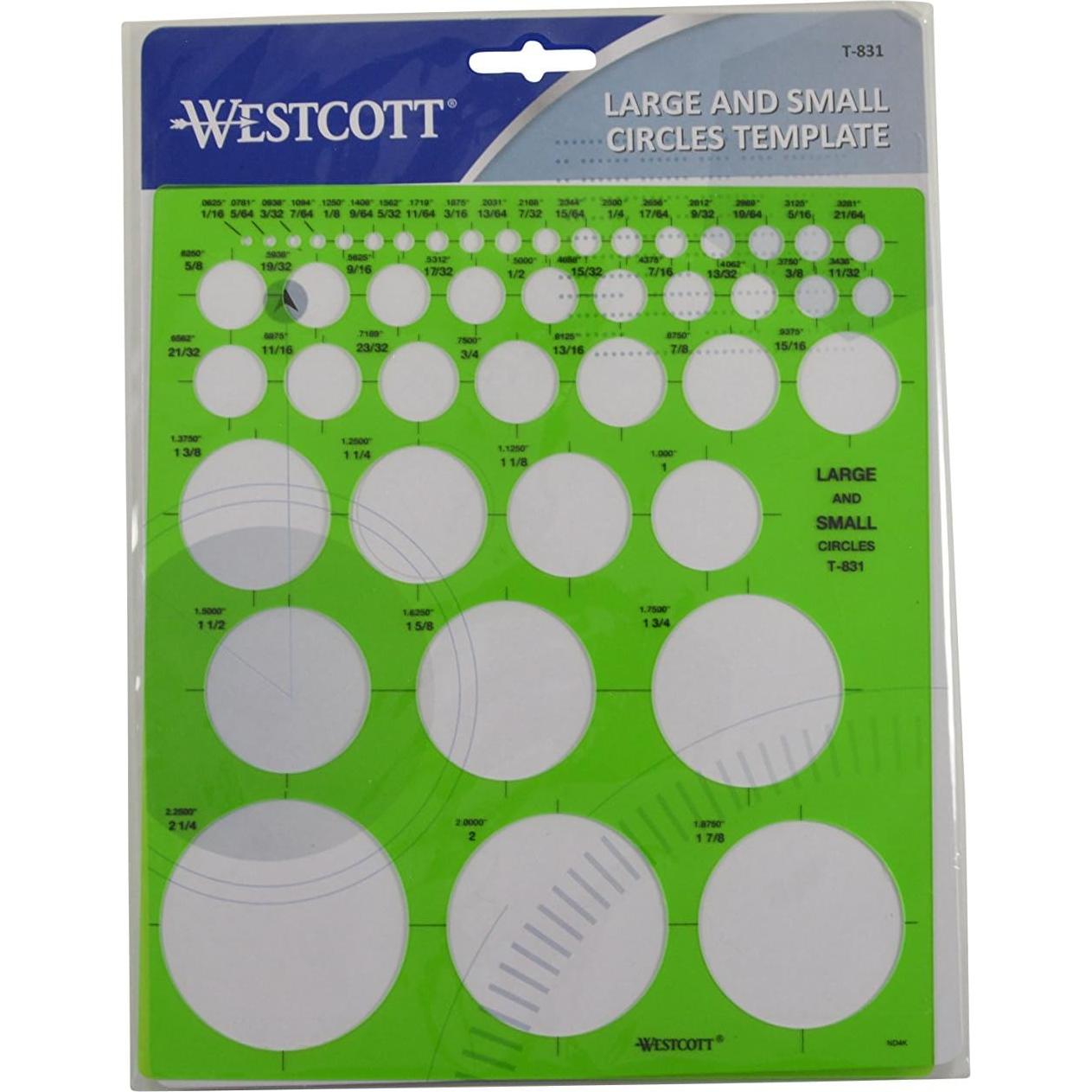 Plantilla de Círculos Westcott T-831 - Grande y Pequeño