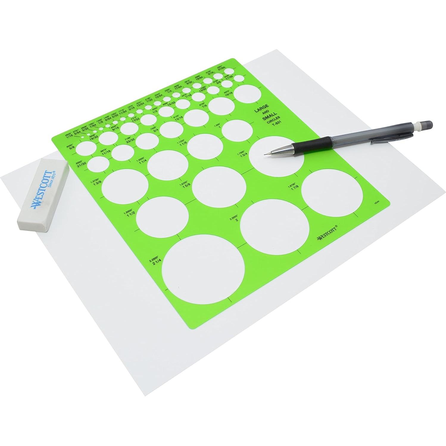 Plantilla de Círculos Westcott T-831 - Grande y Pequeño