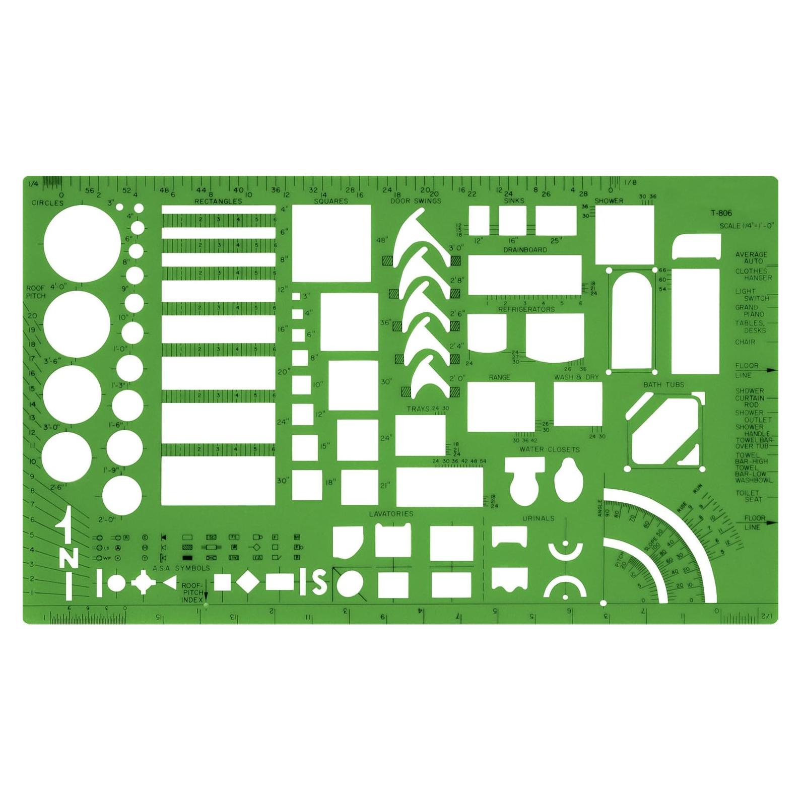 Plantilla Técnica de Dibujo Arquitectónico Westcott T-806