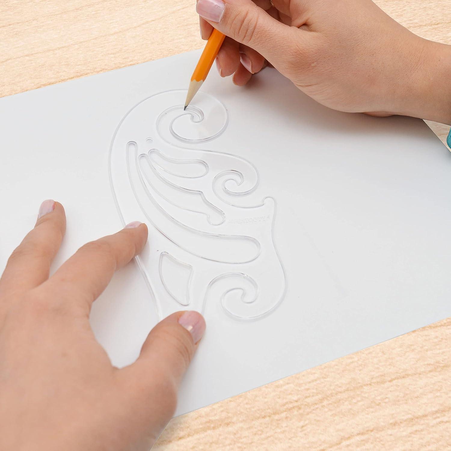 Plantilla Curva Francesa Westcott FC-8, Juego de 8 Piezas