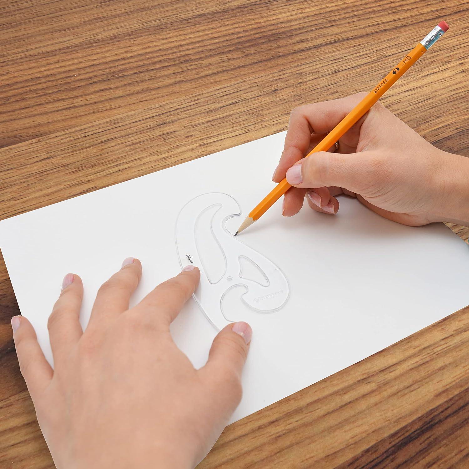 Plantilla Curva Francesa Westcott FC-8, Juego de 8 Piezas