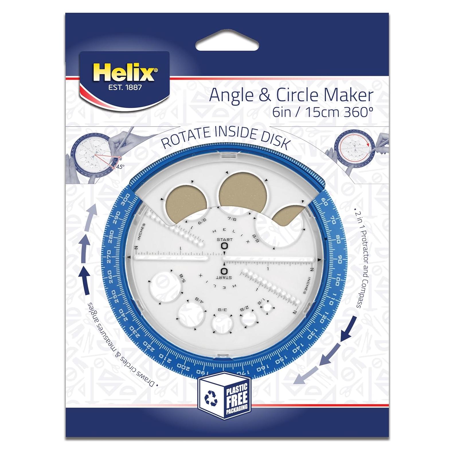 Fabricante de Ángulos y Círculos Helix 360 Grados 15cm Variado