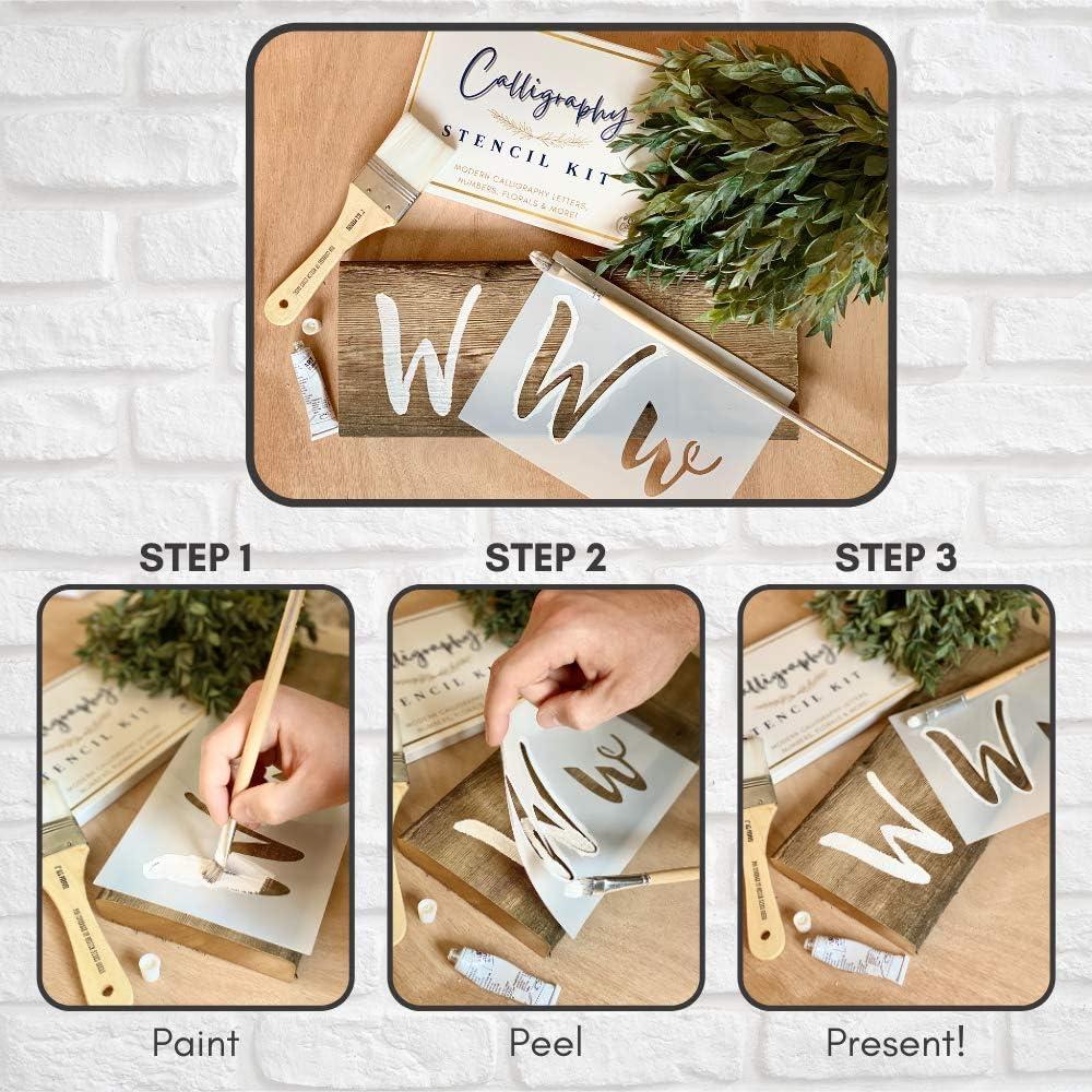 Kit de Esténciles de Caligrafía Citrus Boutique - 45 Piezas