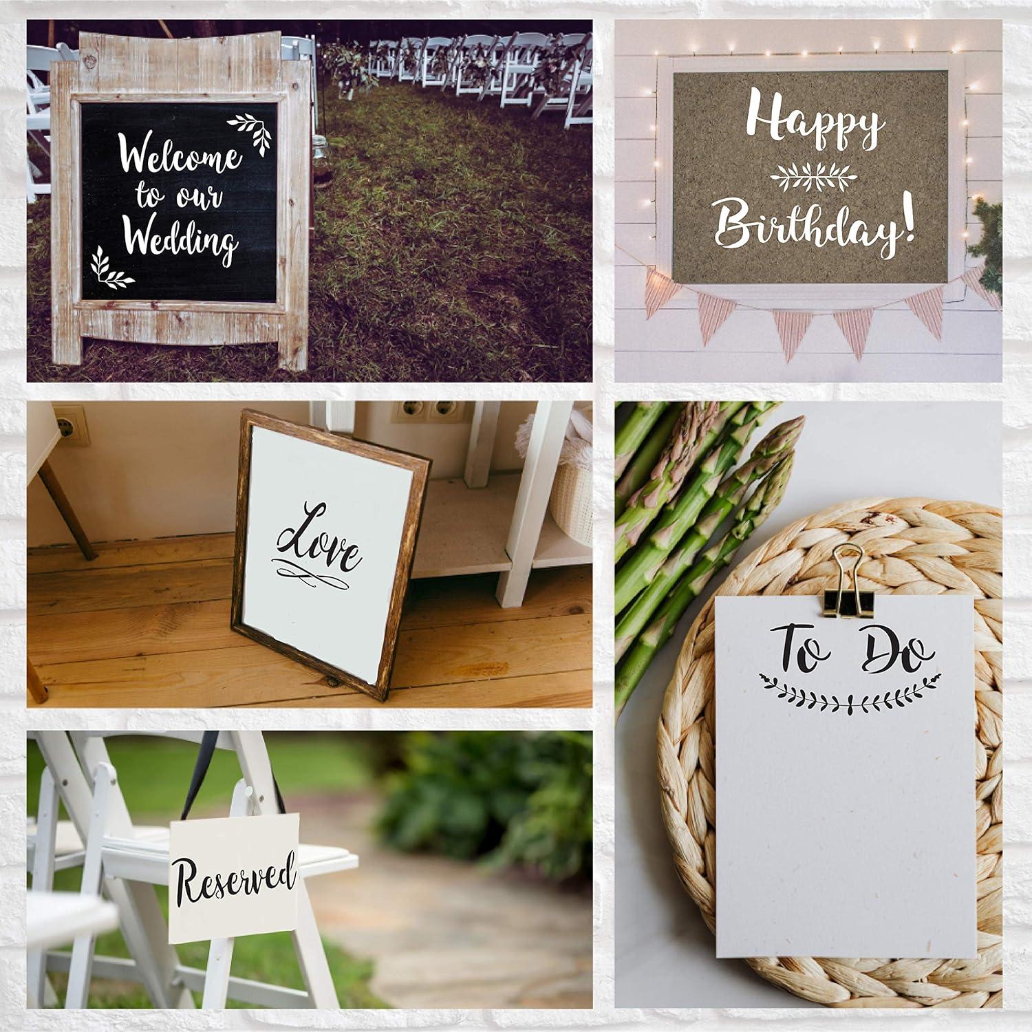 Kit de Esténciles de Caligrafía Citrus Boutique - 45 Piezas