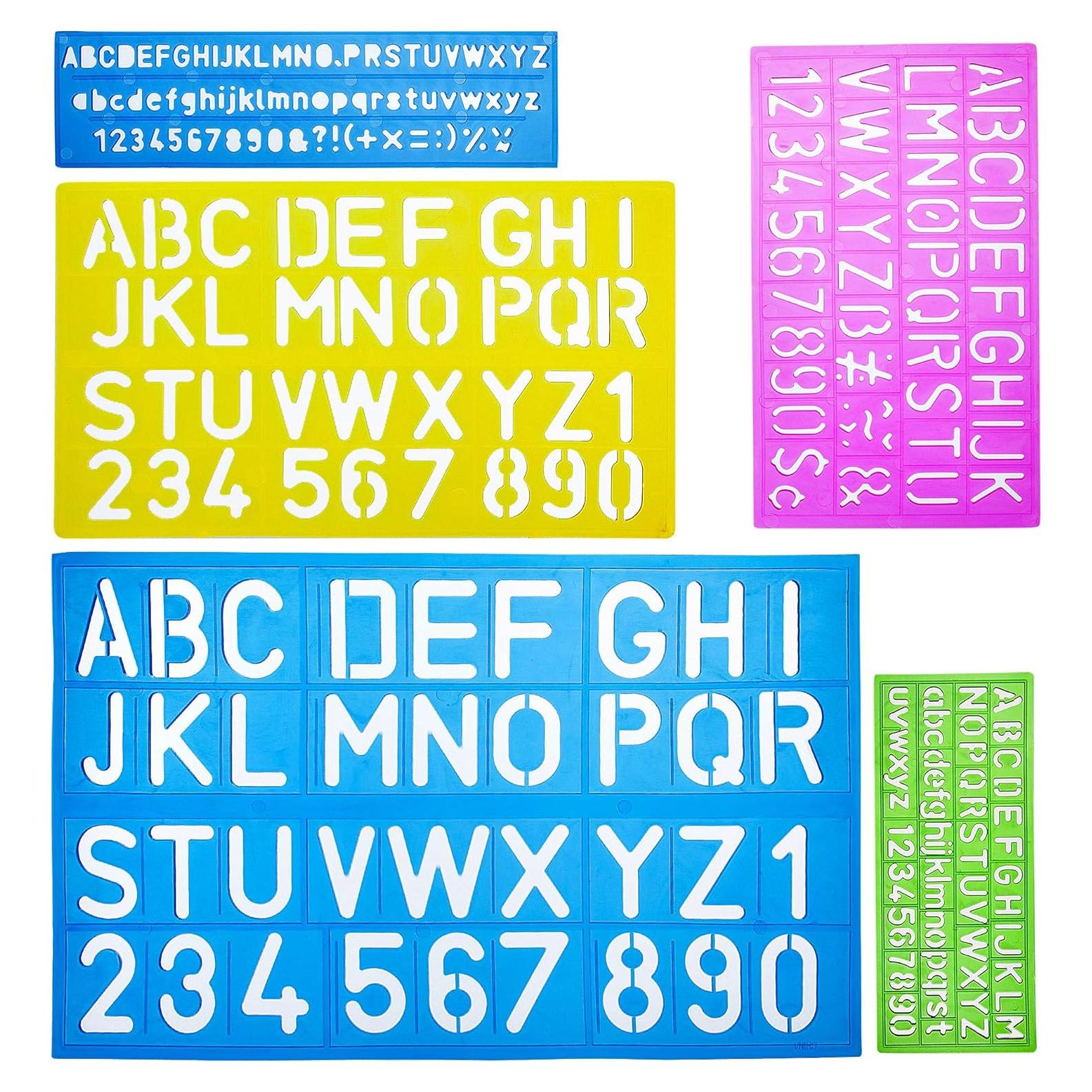 Plantillas de Letras y Números Sr. Pen - 5 Piezas Duraderas