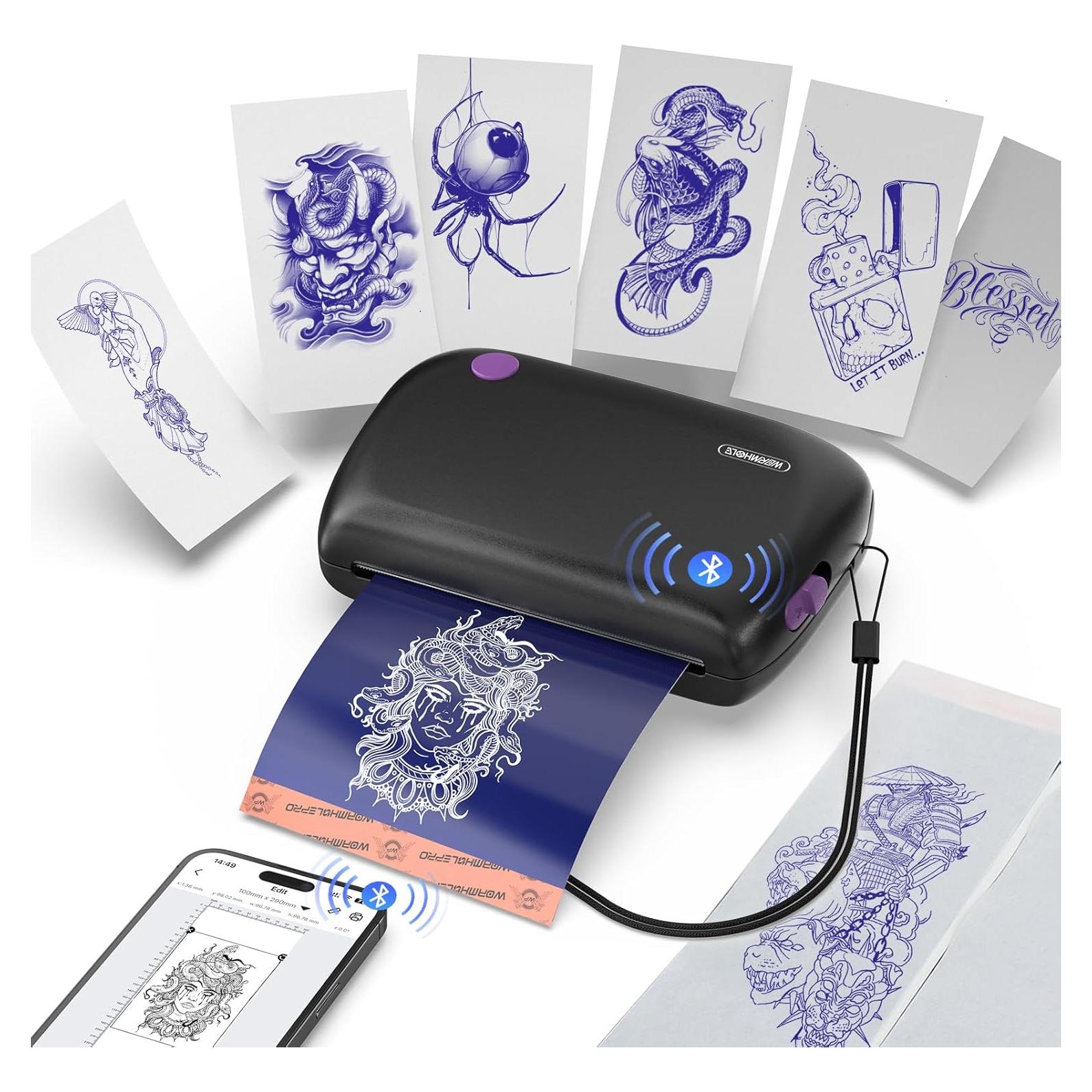 Impresora Térmica de Tatuajes Mini Wormhole MHT-M5 - Bluetooth