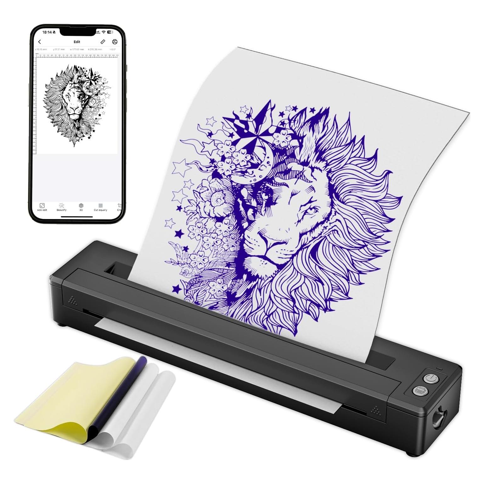 Impresora de Plantillas de Tatuajes Inalámbrica Sacnahe P19