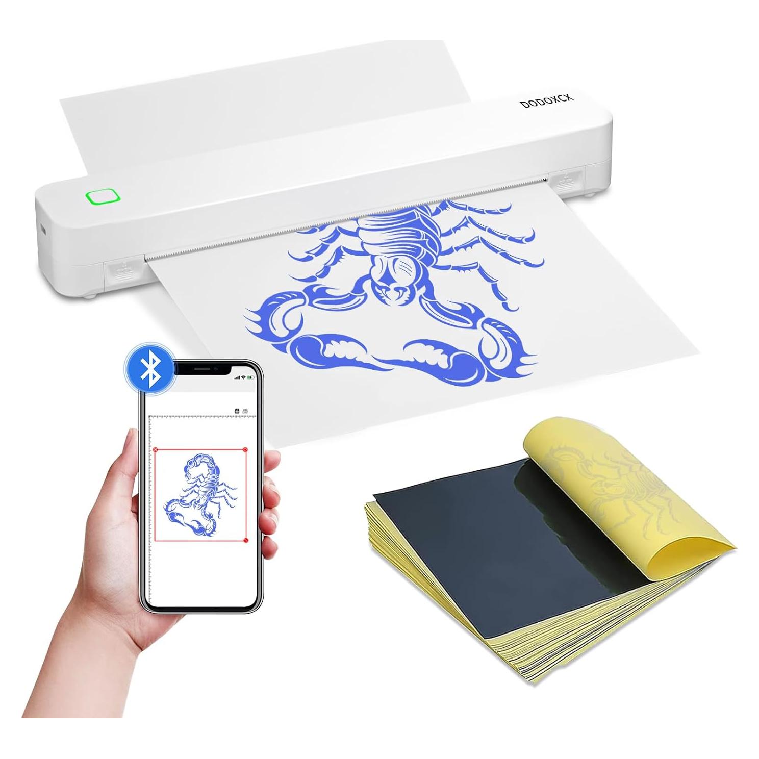 Impresora de Plantillas de Tatuajes DODOXCX Inalámbrica 0.5kg