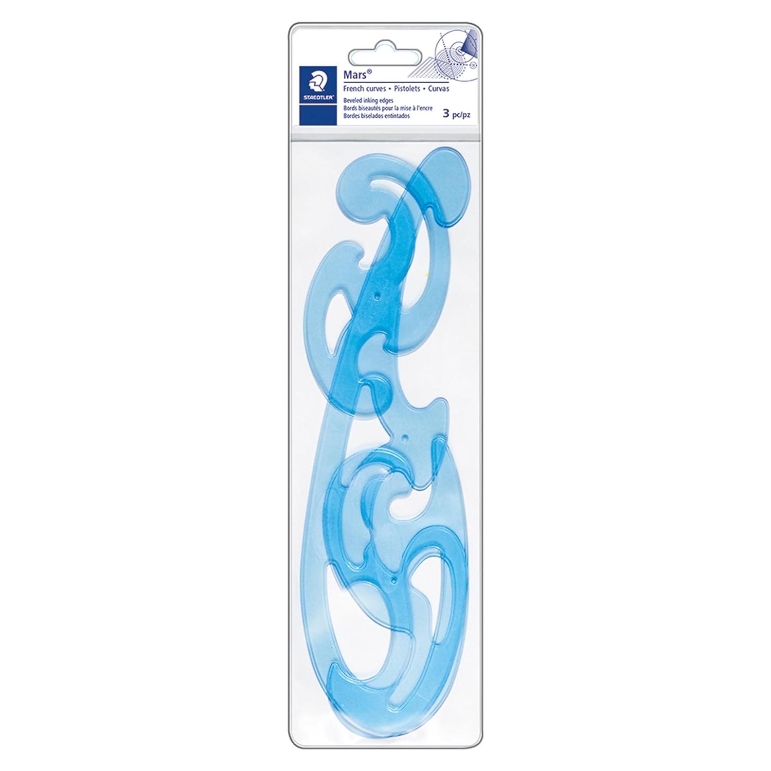 Juego de Curvas Francesas STAEDTLER 3 Piezas Plástico Azul