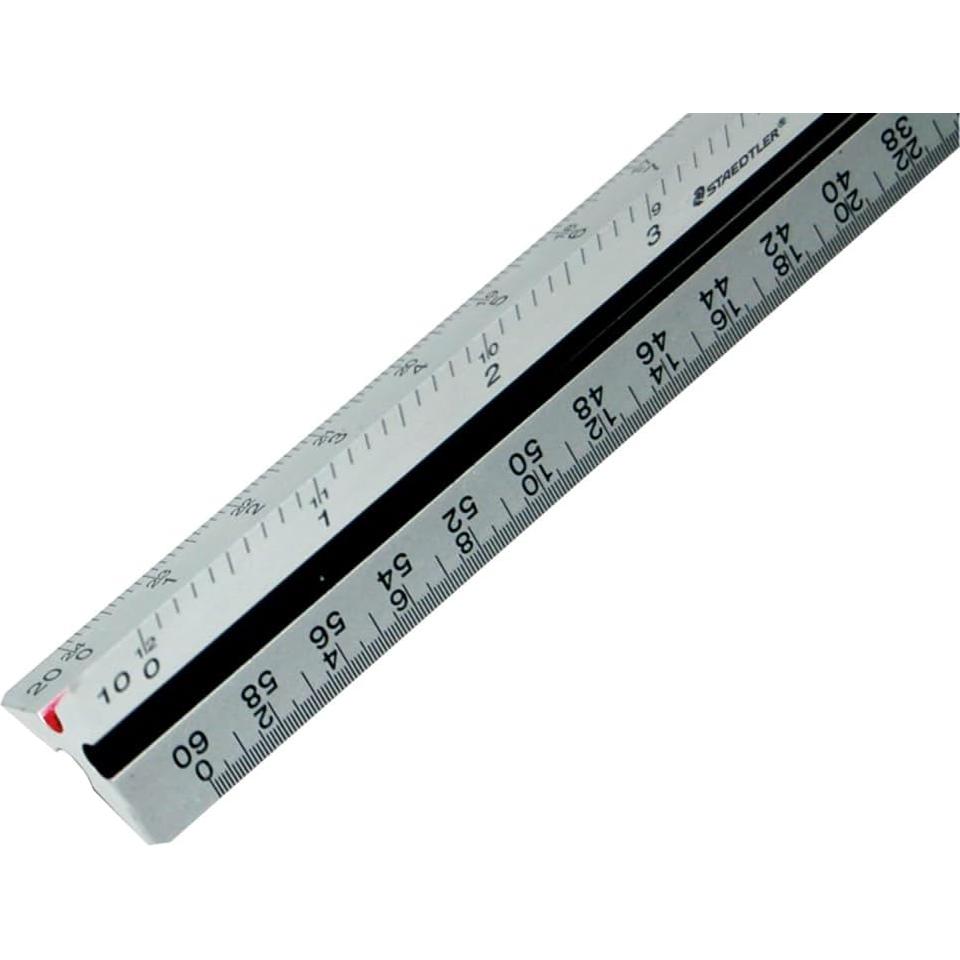 Regla de Escala Triangular STAEDTLER 30.48cm 6 Escalas Codificadas