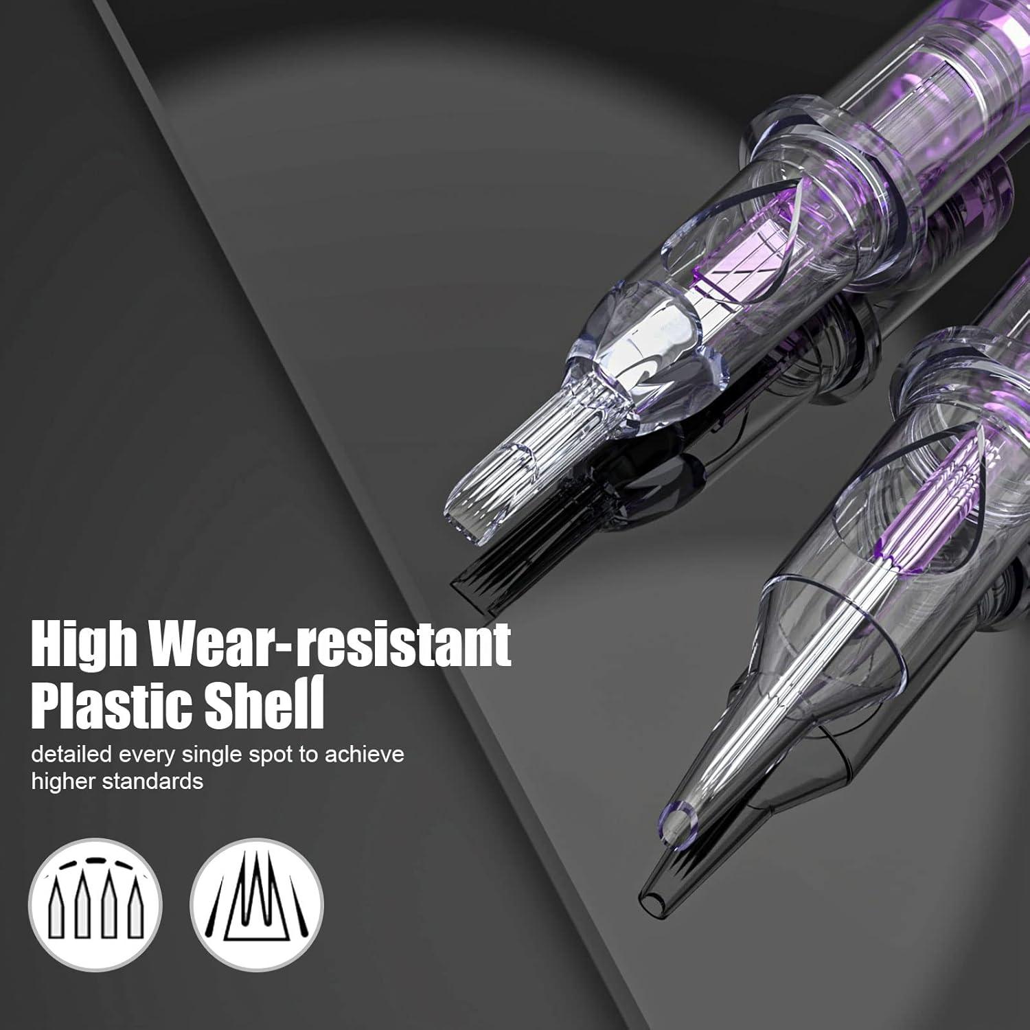 Agujas de Cartucho de Tatuaje Wormhole 20pcs Mixtas 3RL 5RL 5RM 7RM