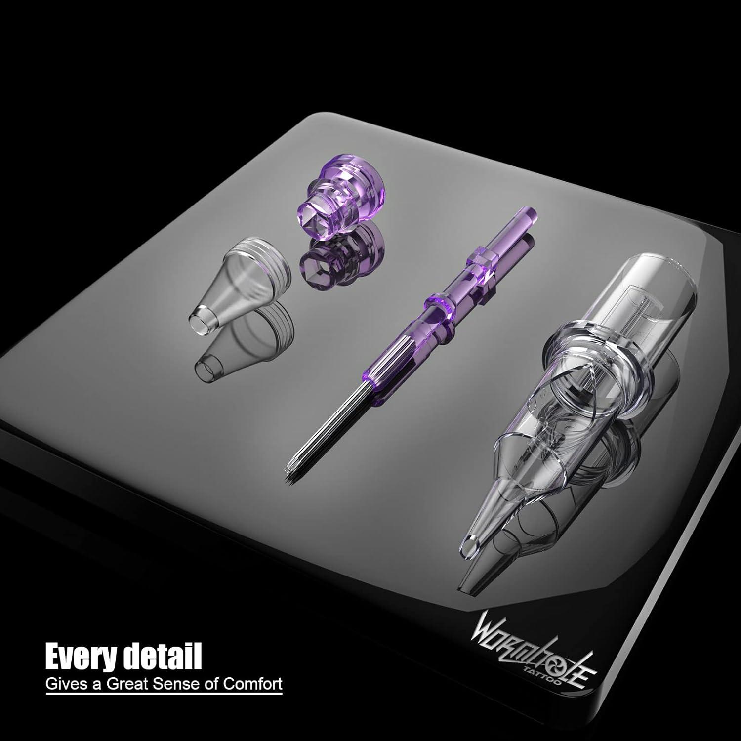 Agujas de Cartucho de Tatuaje Wormhole 20pcs Mixtas 3RL 5RL 5RM 7RM