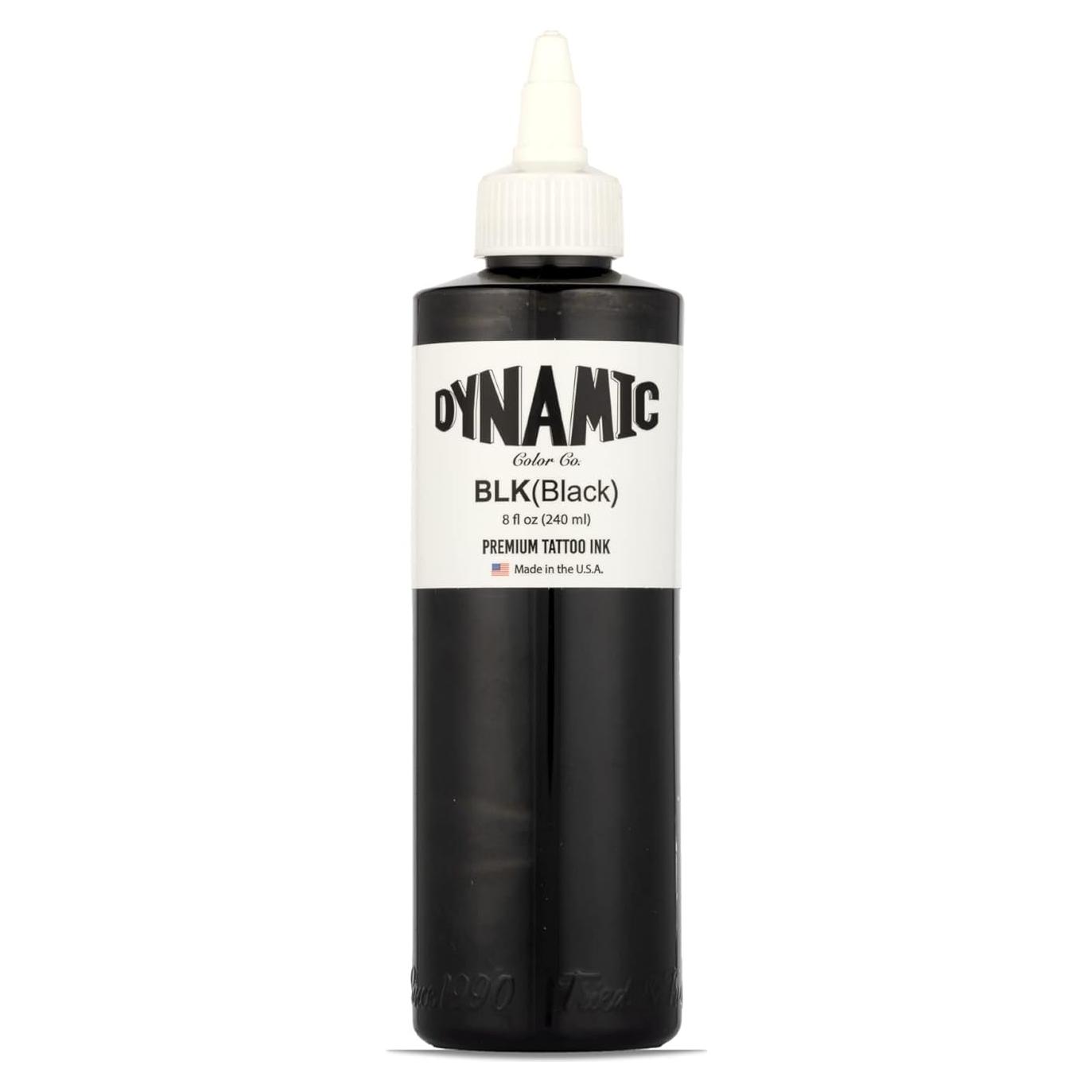 Tinta de Tatuaje Negra Dynamic Color 236.6 ml Profesional