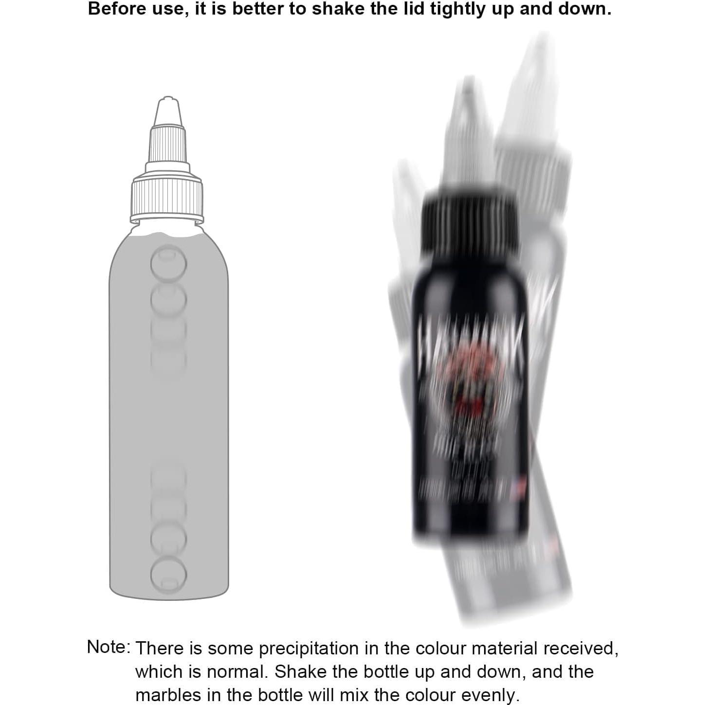 Set de Tinta para Tatuajes Hawink 14 Colores 15ml