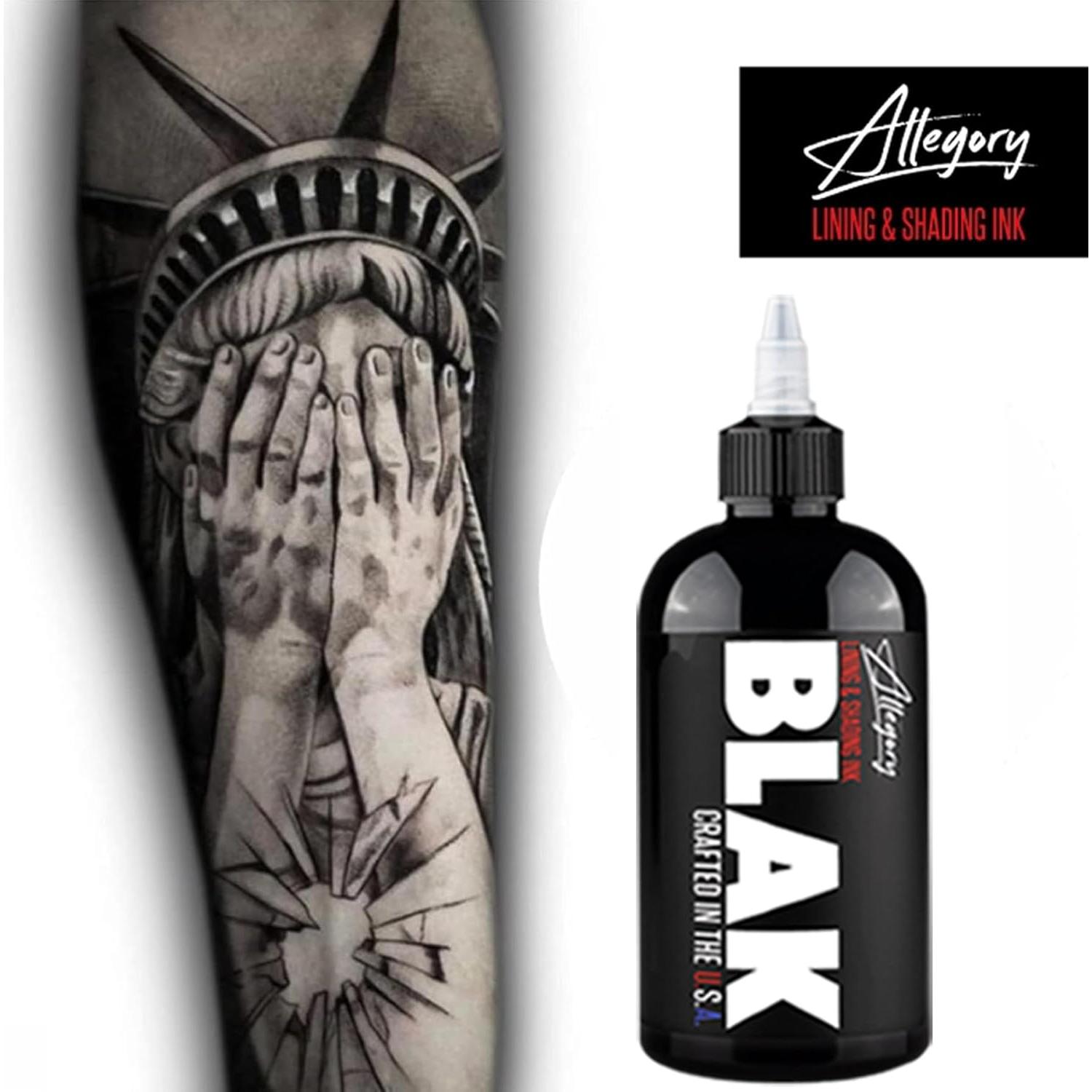 Tinta Negra Premium para Tatuajes Allegory 236.6 ml Vegana