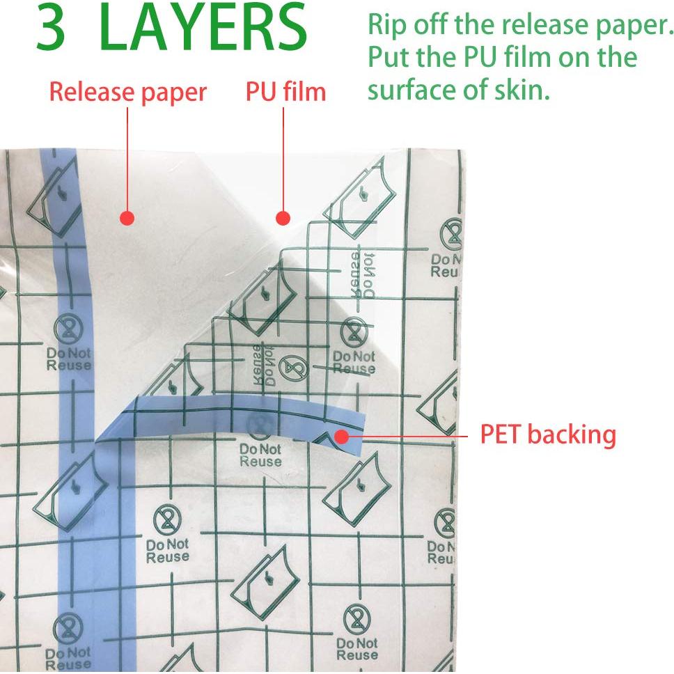 Rollo Vendaje Tatuajes Flatoedu 15.24cm x 1.83m Impermeable