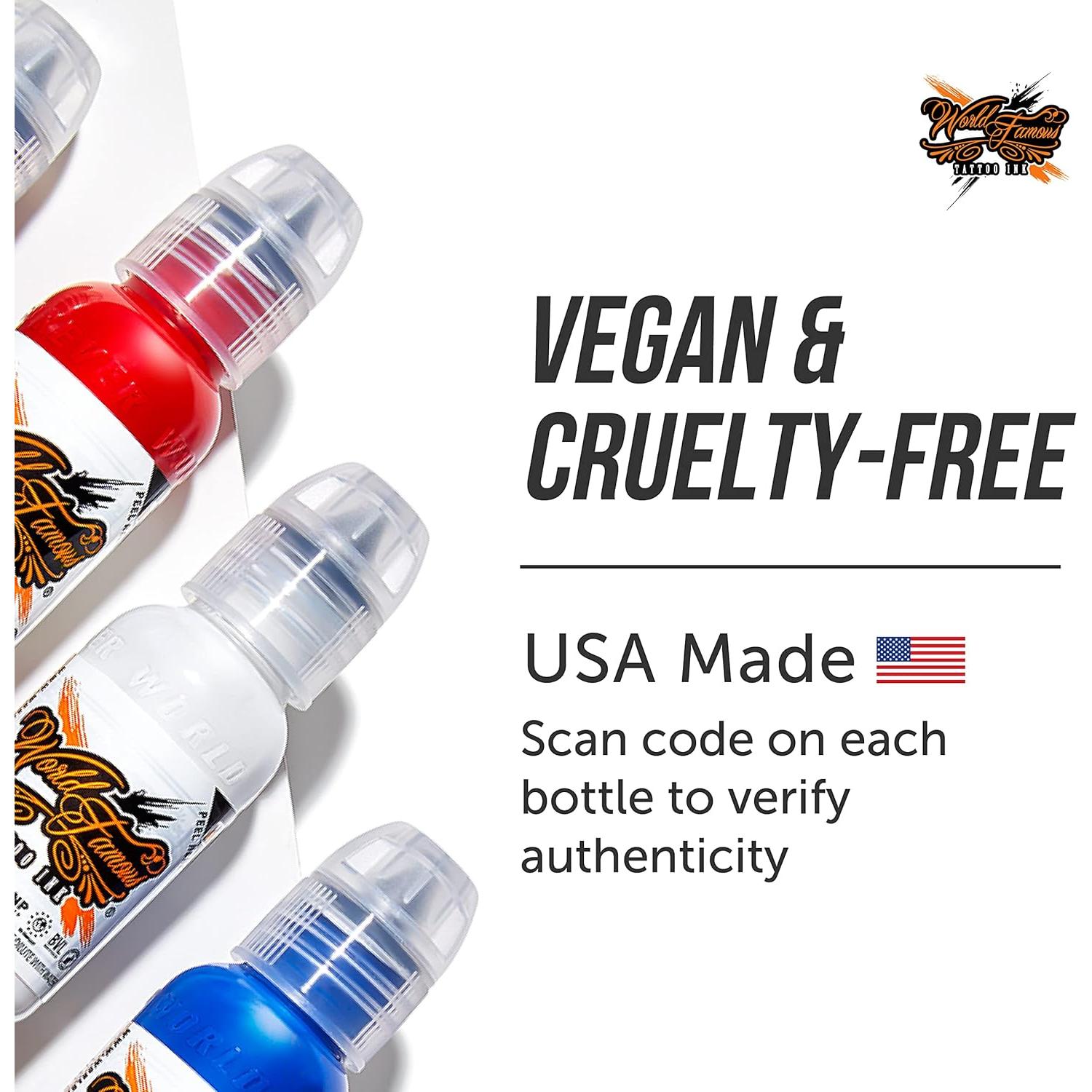 Tinta de Tatuaje Negra Ultra-Fina World Famous 236.6 ml