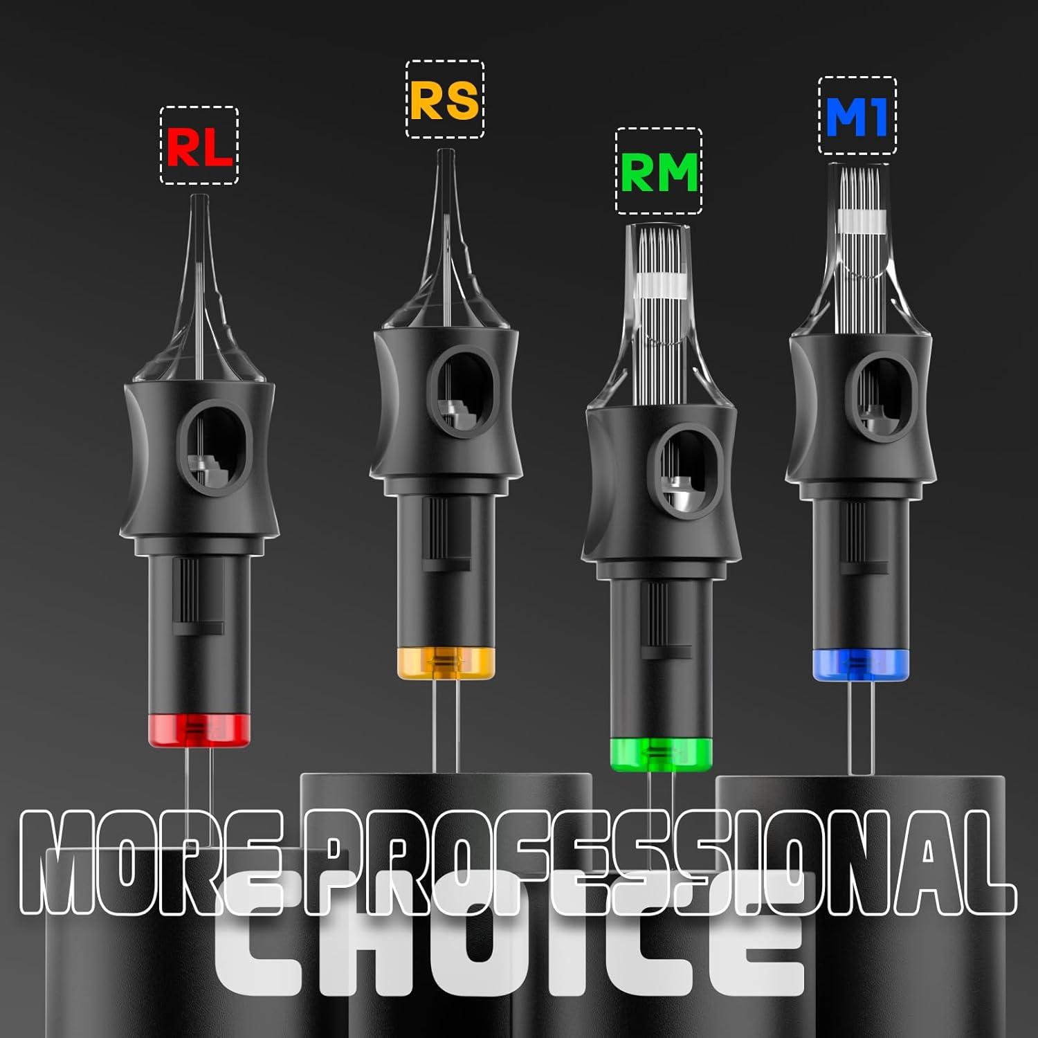 Agujas de Cartucho para Tatuaje Poseidon 50PCS Mixtas #12