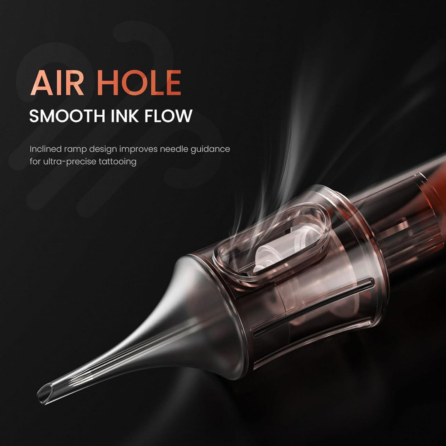 20 Agujas de Tatuaje Cartucho 1207RL A-minusone Estándar