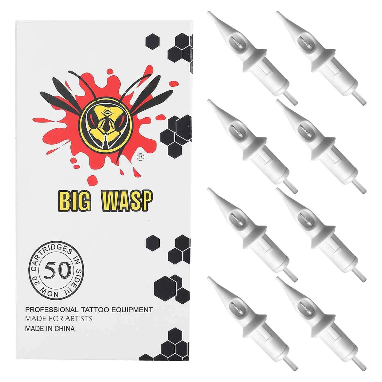 Cartuchos de Agujas de Tatuaje BIGWASP 50pcs Mezcla RL Estándar