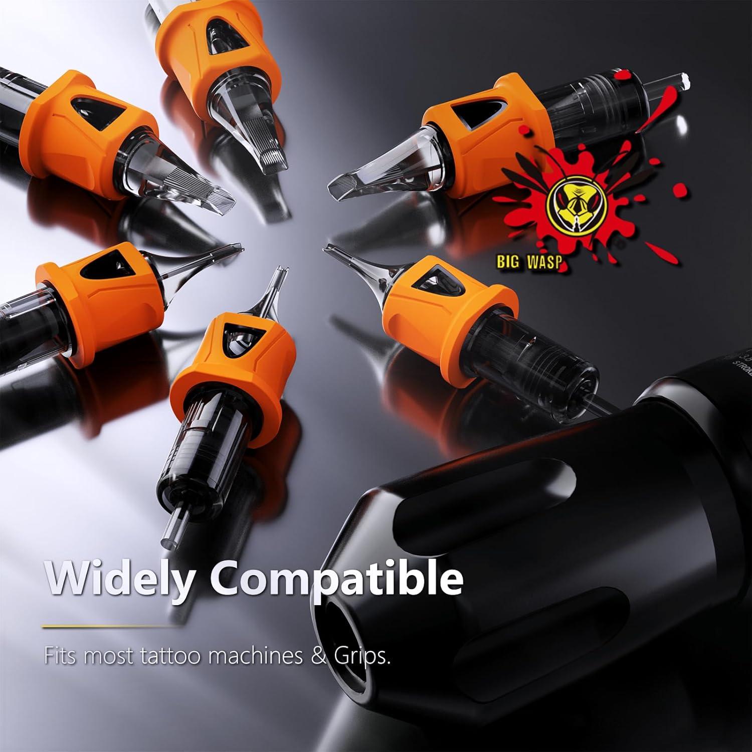 Agujas de Tatuaje BIGWASP Energy Cartridge 50pcs 0.35mm