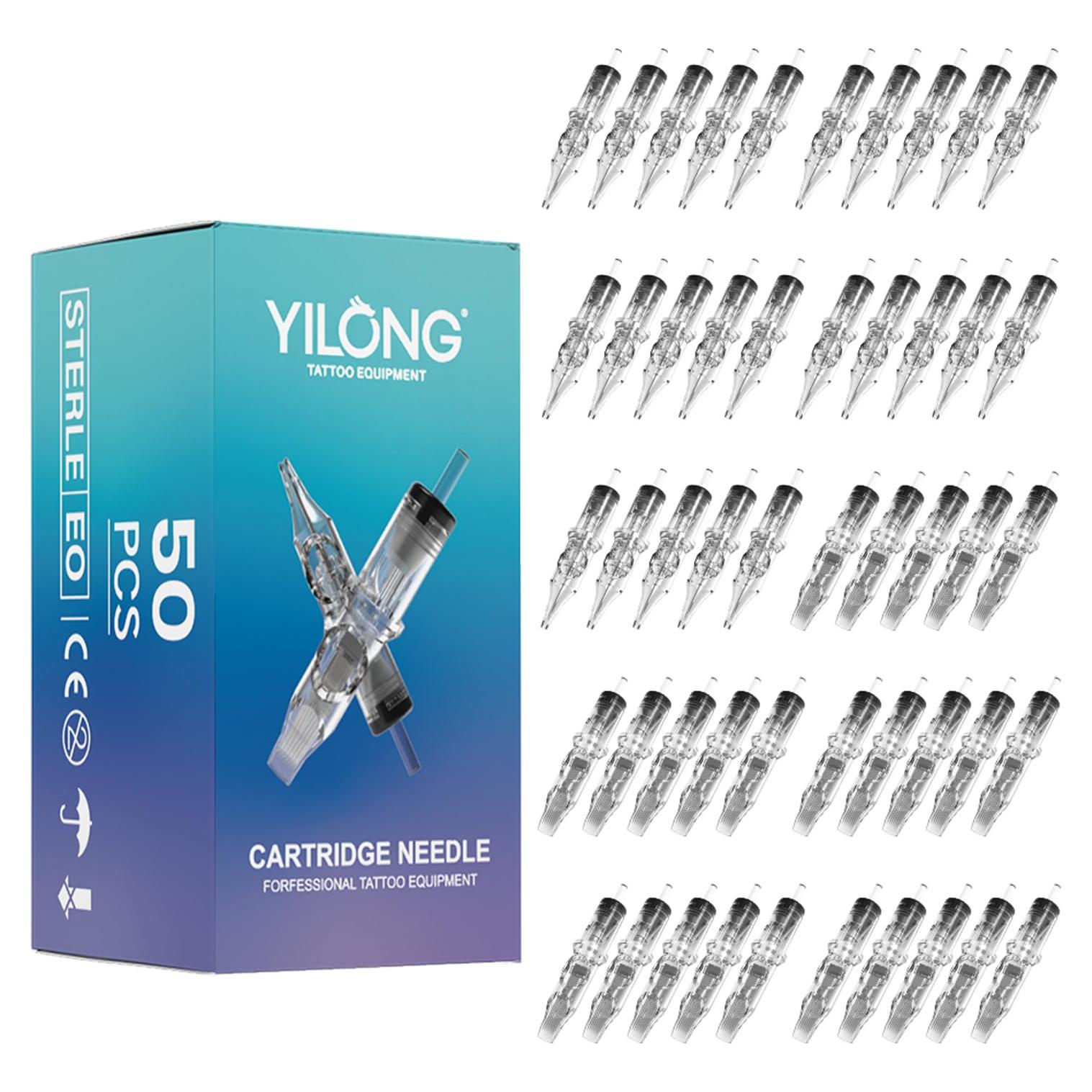 Cartuchos de Agujas de Tatuaje YILONG 50 Pcs Mixtos 3RL-11RM
