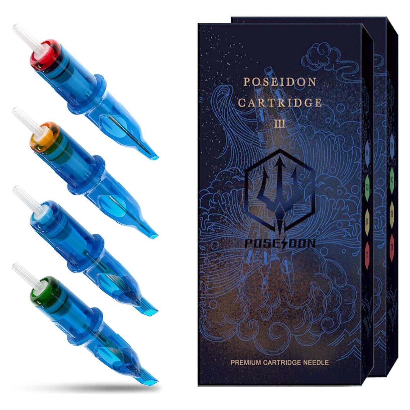 Agujas de Tatuaje Poseidon V3 Cartucho 30pcs Mixto Estéril