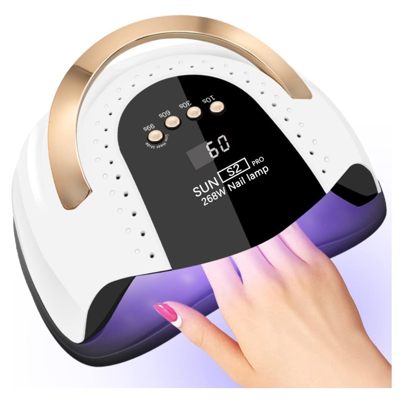 Lámpara UV LED 268W LKE S2 PRO con Temporizador y Sensor