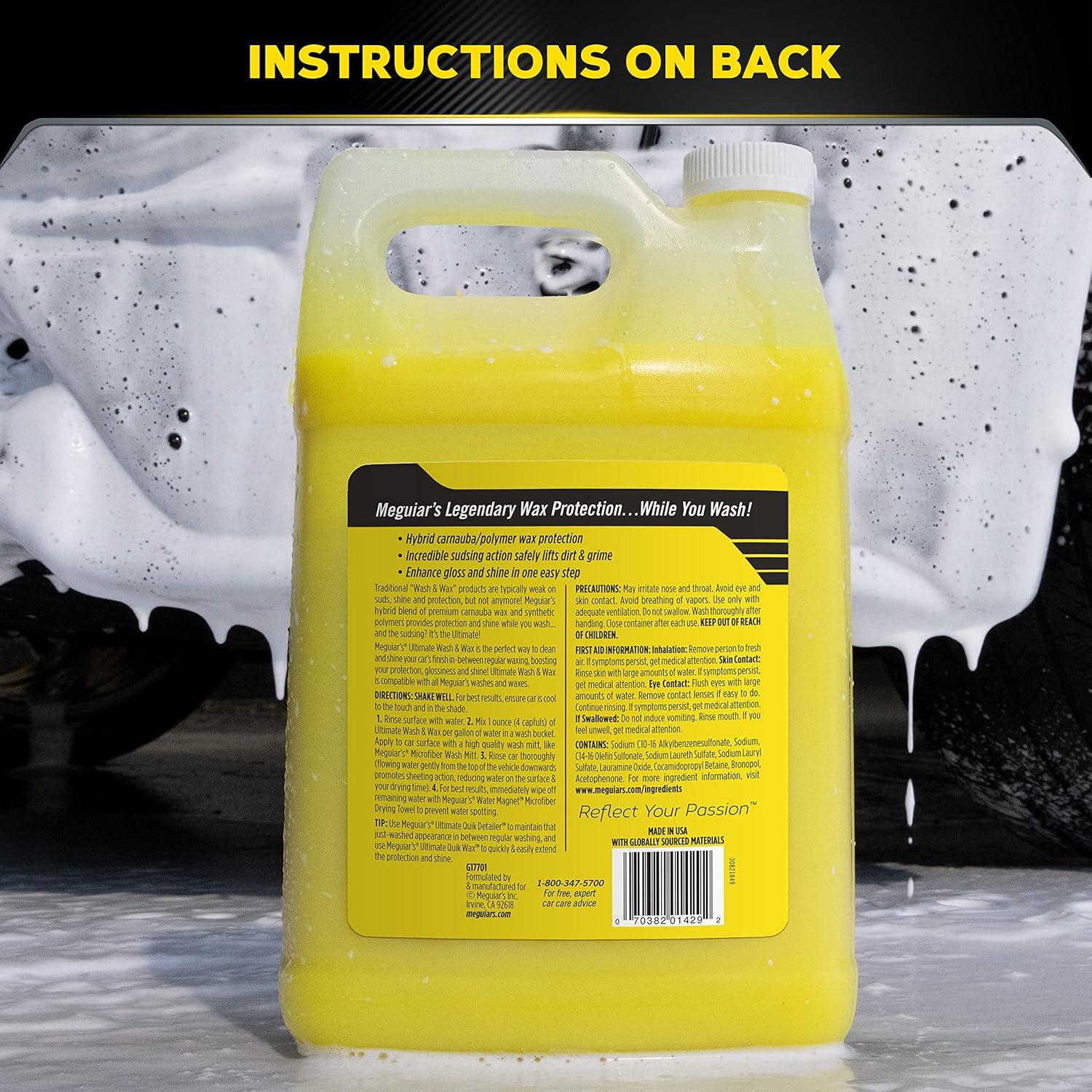 Jabón y Cera Ultimate Meguiar's 3.78L - Limpia y Brilla