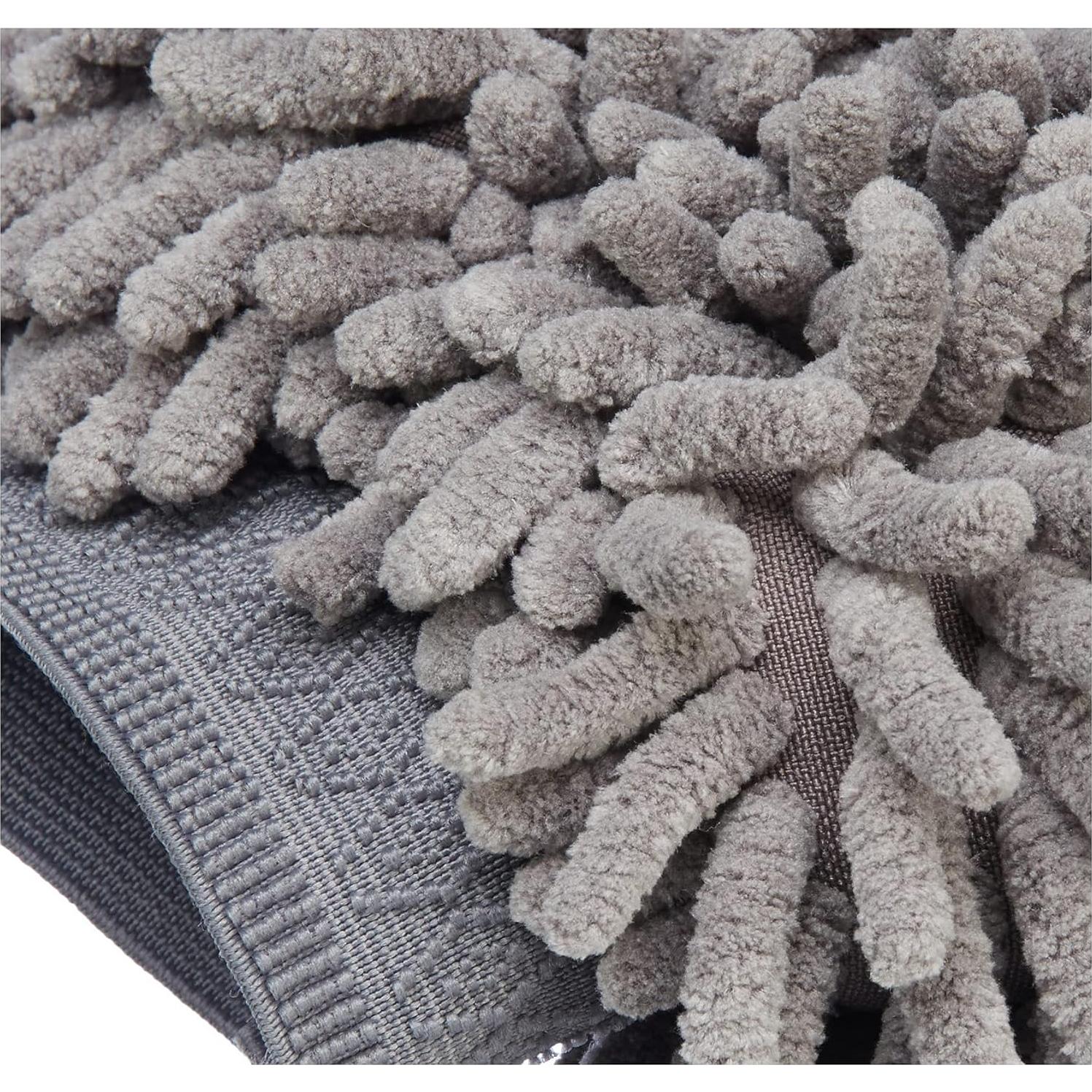 Amazon Basics Absorbent Microfiber Car Wash Drying Mitts, 2 Pack, Gray, 10.44" L x 9.06" W