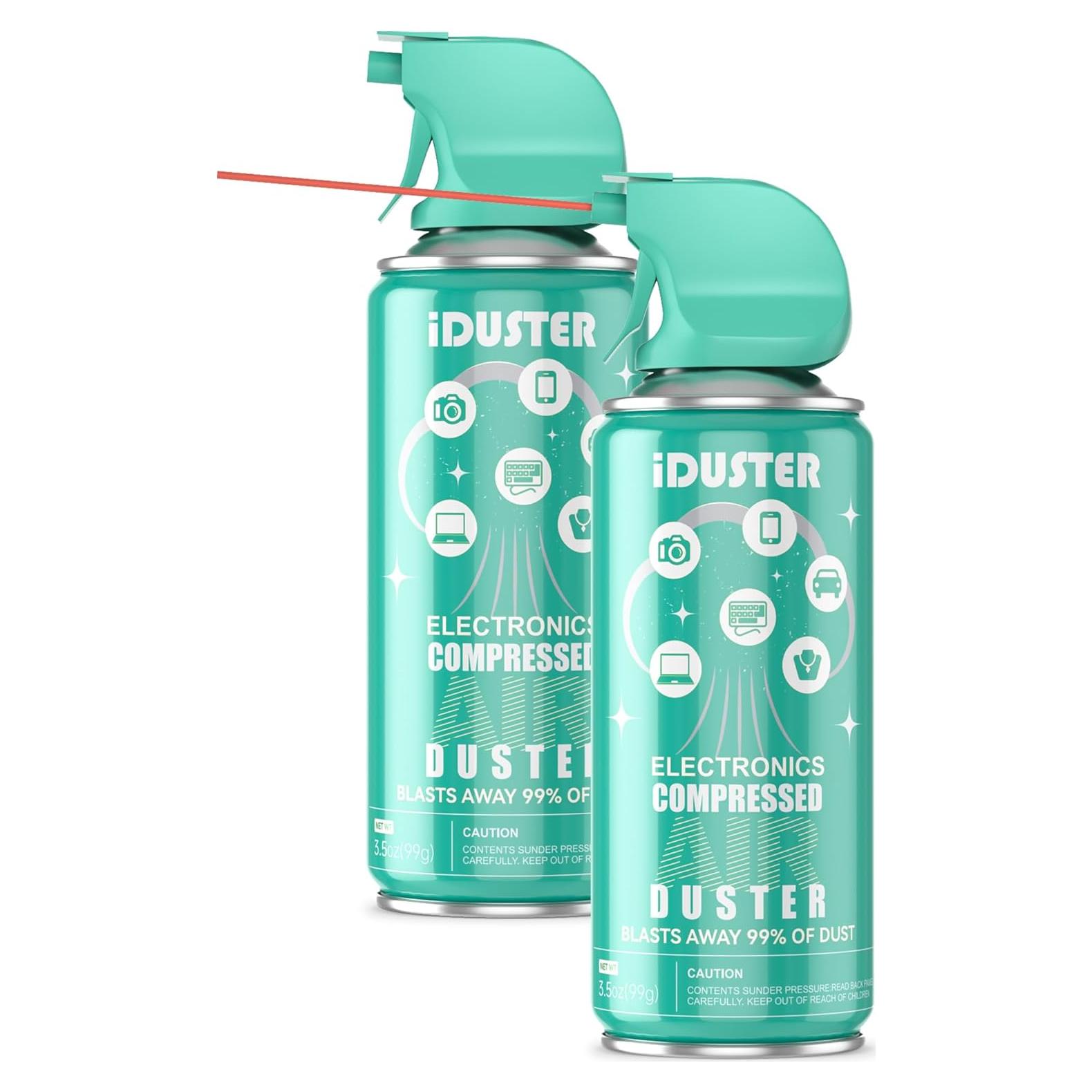 Aire Comprimido en Lata iDuster 99.22g - Limpiador Electrónico 2PCS