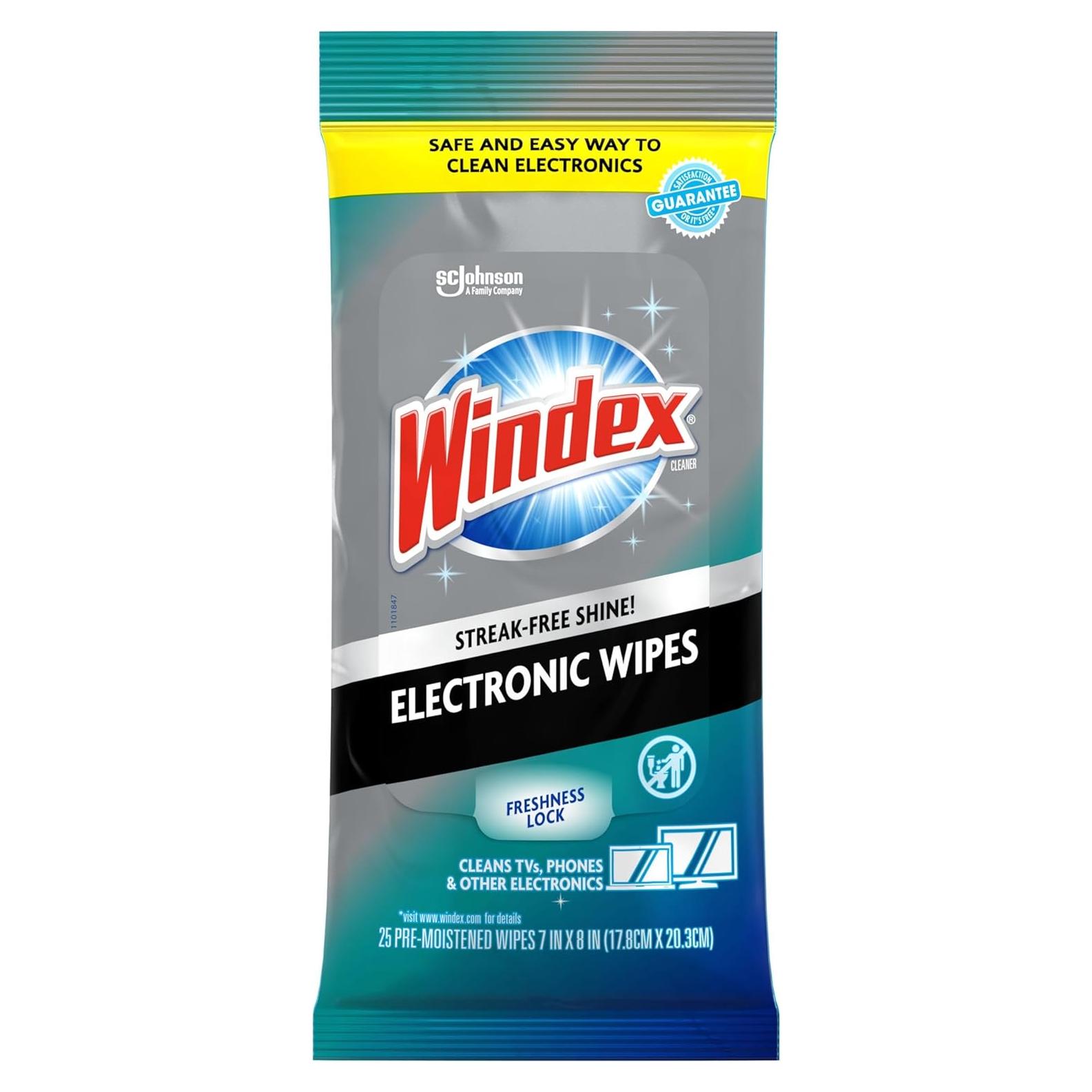 Toallitas de Limpieza Electrónica Windex 25 Unidades Prehumedecidas