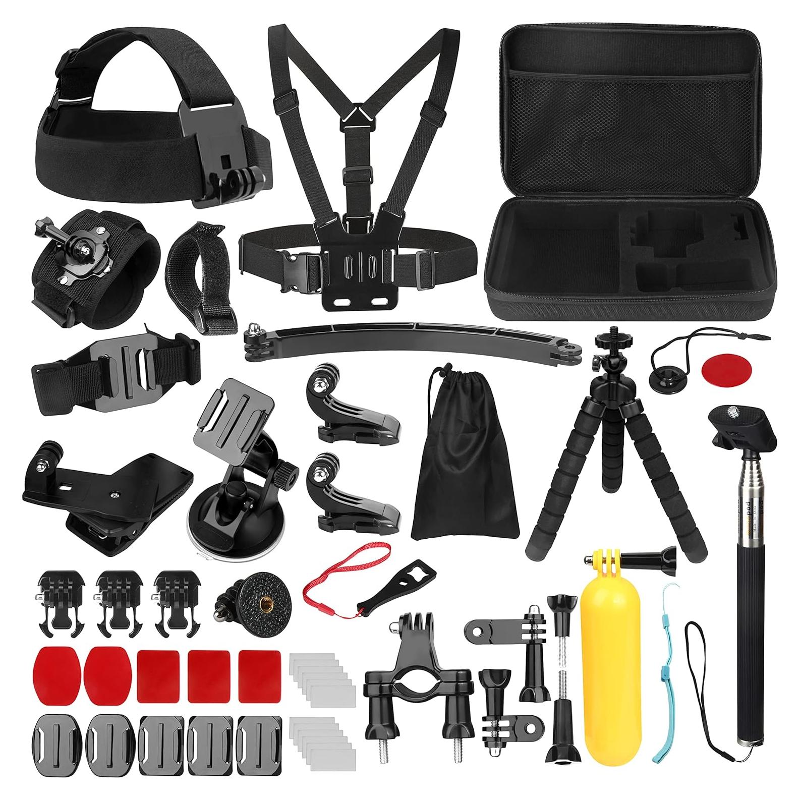 Kit de Accesorios para Cámara de Acción Bonvvie 50-en-1