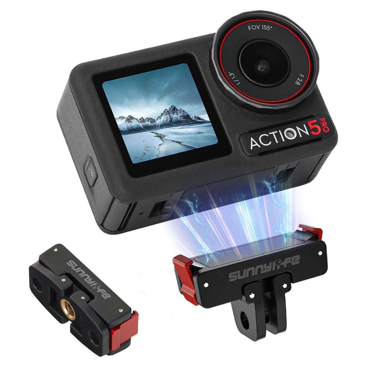 Adaptador de Montaje Magnético Sinyutia para DJI Osmo Action 5 Pro