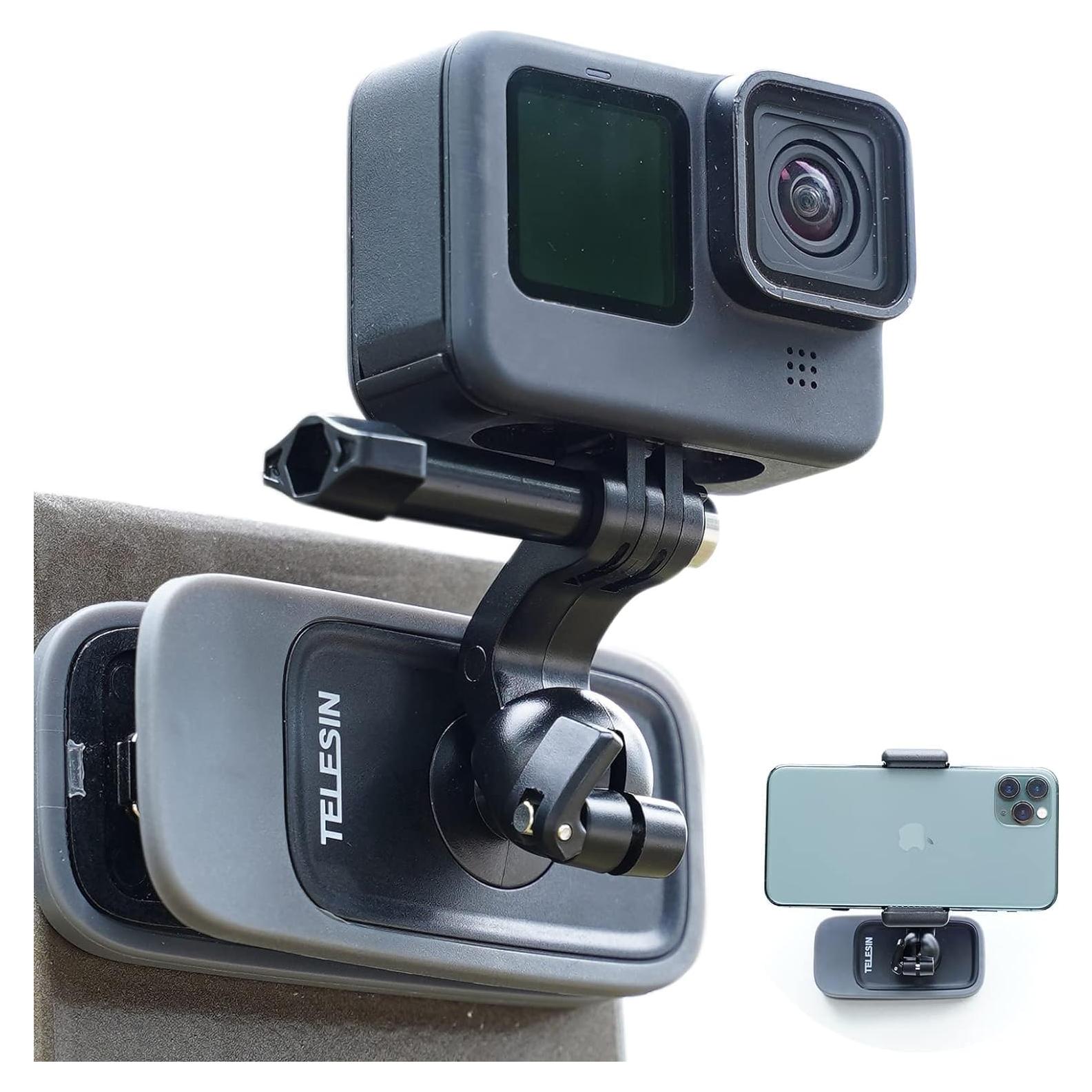 Soporte Magnético TELESIN para Mochila y Teléfono 360°