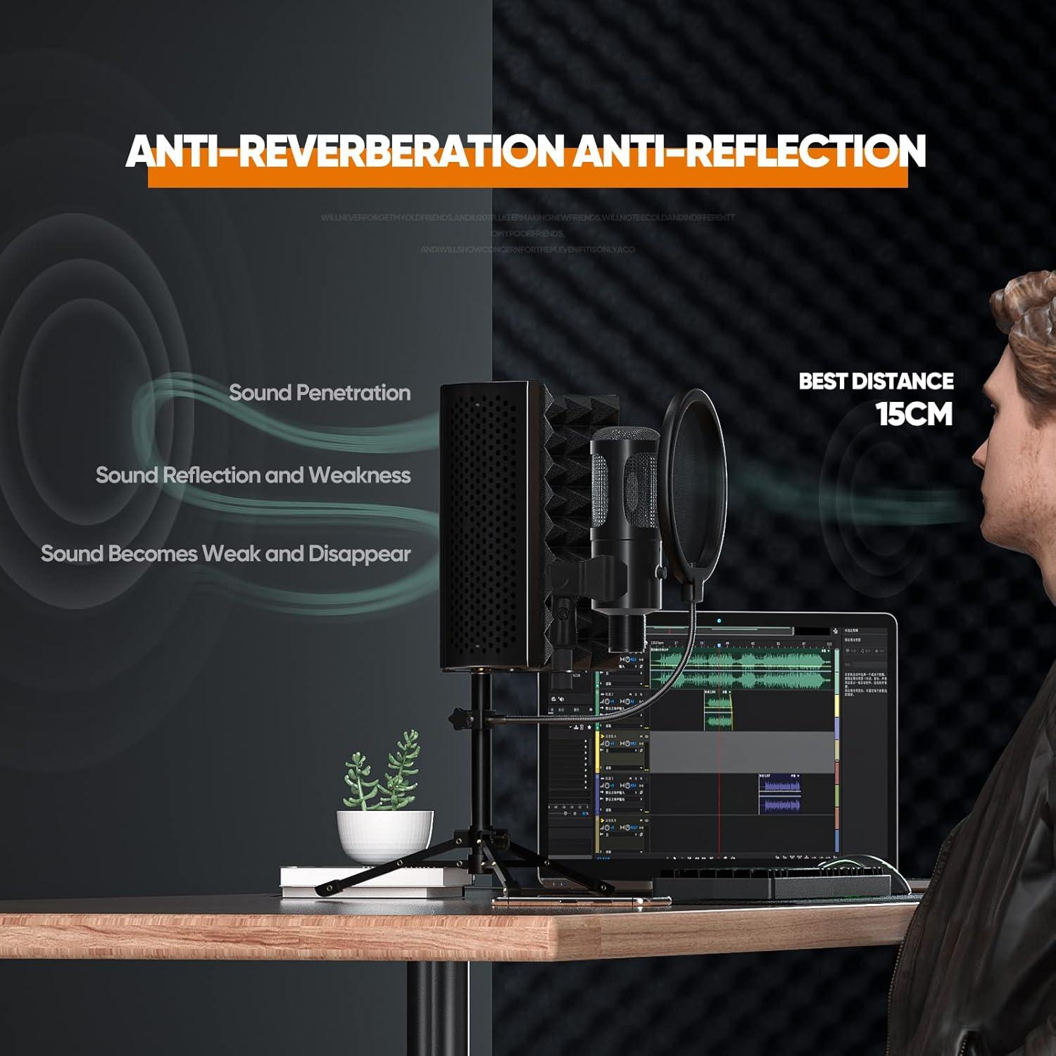 Micrófono de Estudio SwaykTech SWK3 con Escudo y Filtro