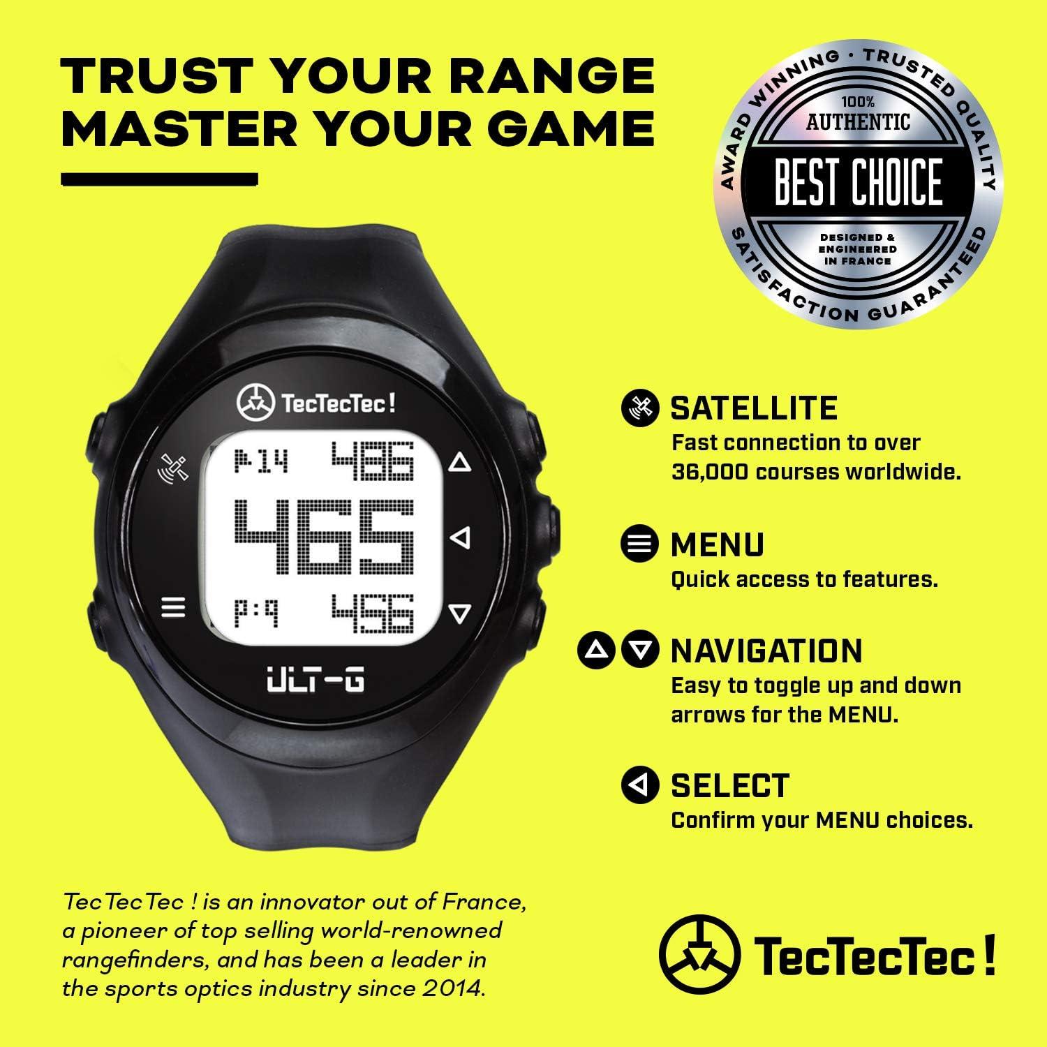 Reloj GPS de Golf TecTecTec ULT-G, Pantalla LCD, 42,000 Cursos