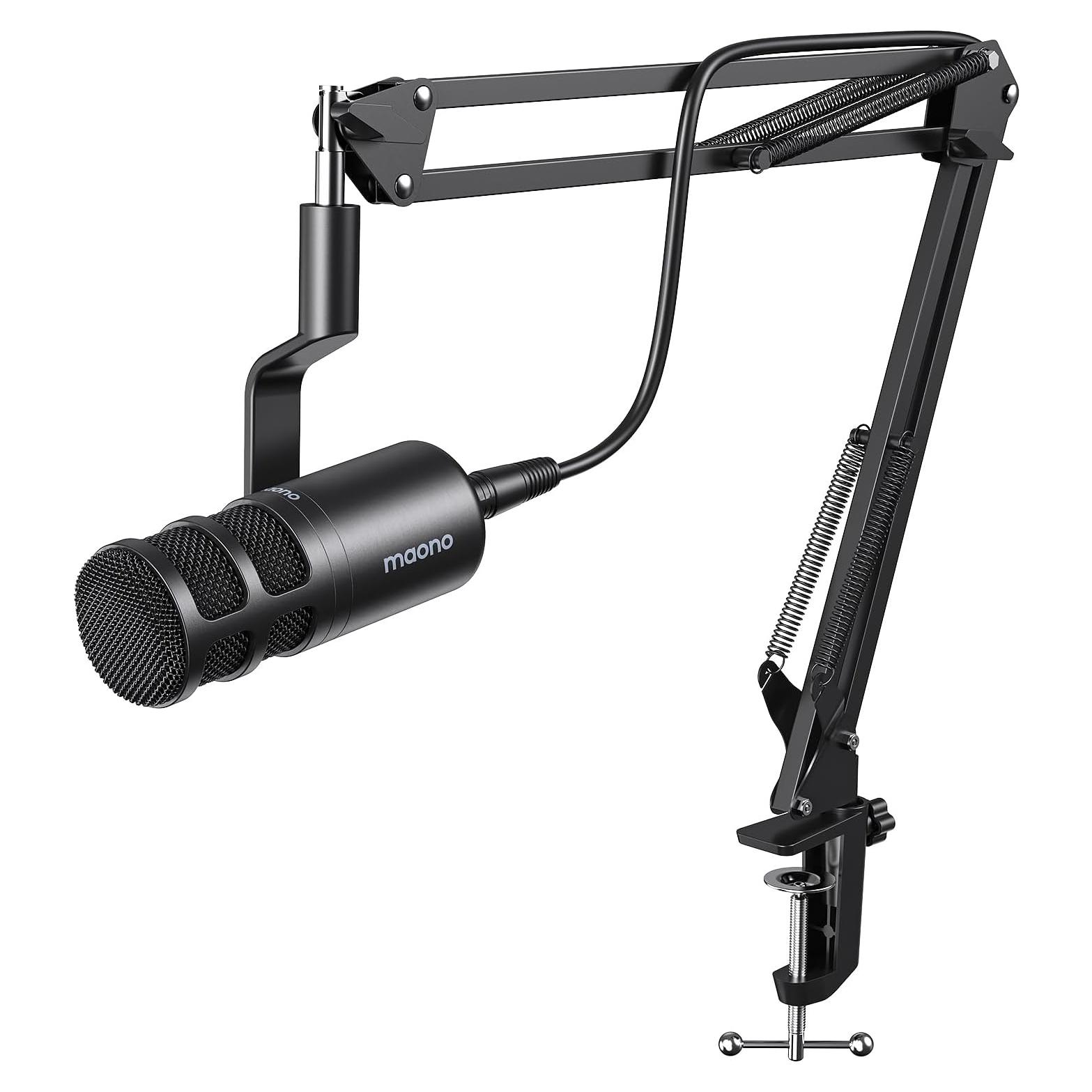 Micrófono Dinámico MAONO PD100S con Soporte y Cable XLR