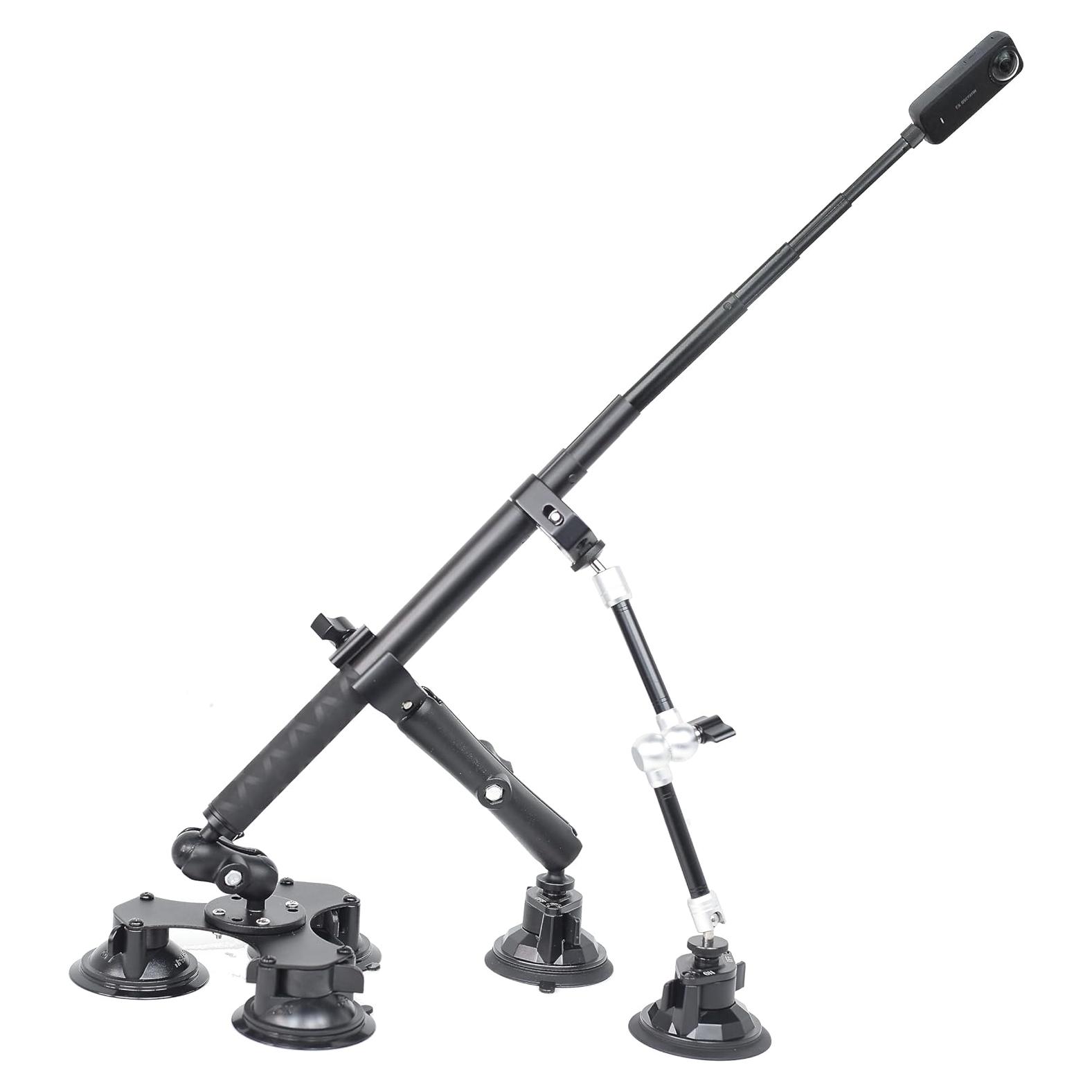 Kit de Montaje para Coche Fotoleey 360 con Ventosas y Varilla