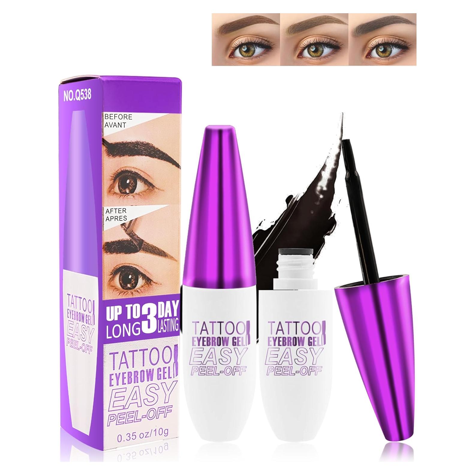 Kit de Gel Tinte para Cejas Peel Off 2pcs - Negro - Impermeable