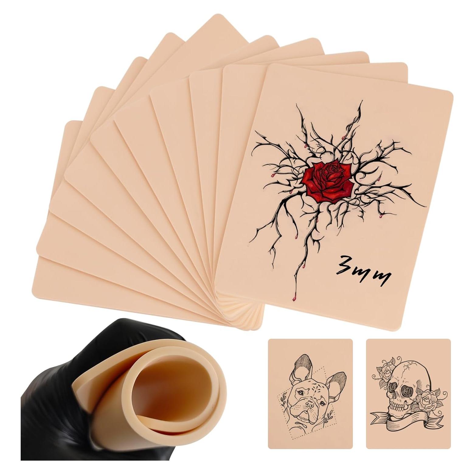 Piel de Tatuaje WZPB 3MM - 10 Piezas Doble Cara 15.24x20.32cm