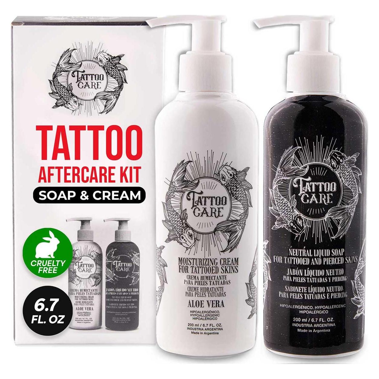 Kit de Cuidado de Tatuajes Tattoo Care - Crema y Jabón 198.1 ml