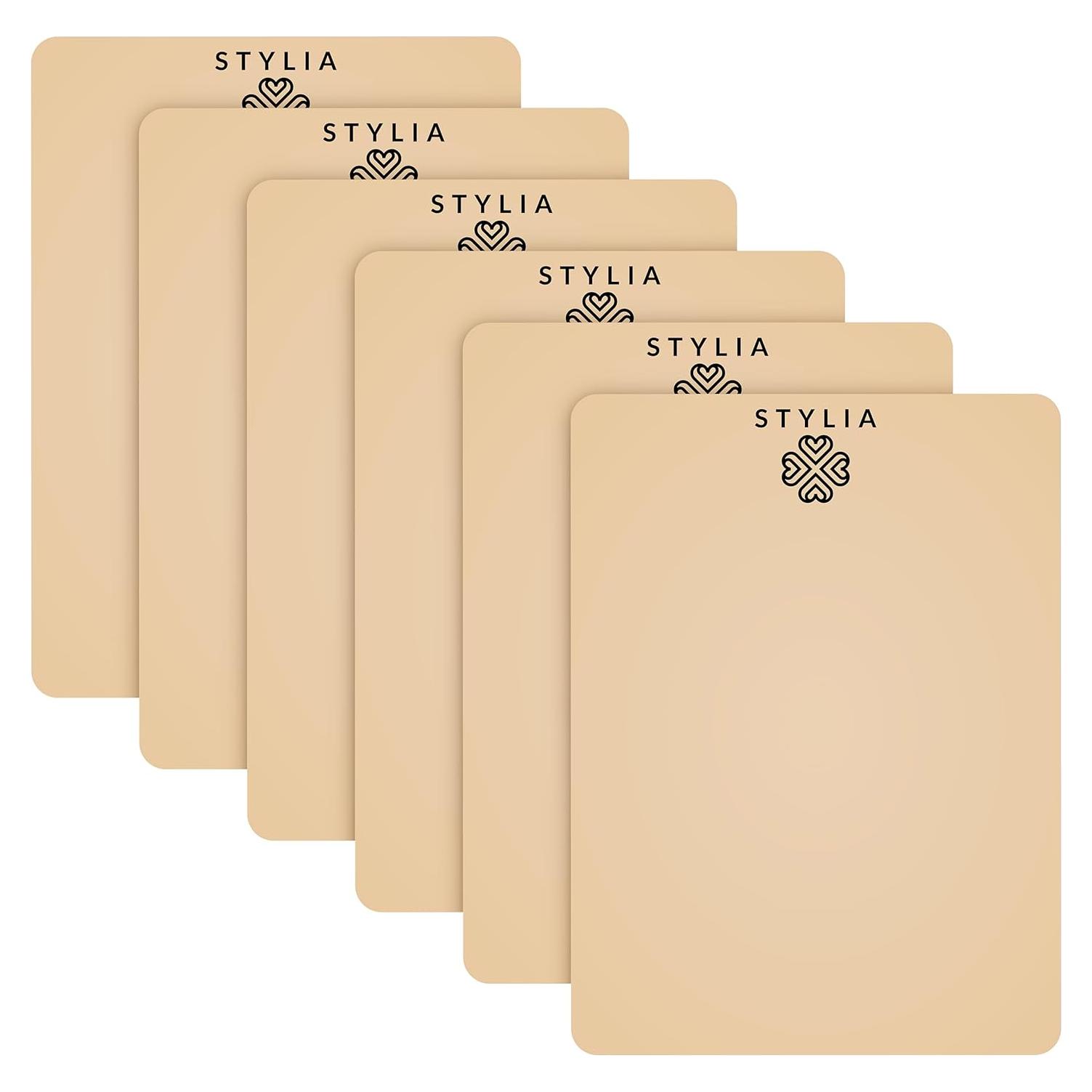 Hoja de Silicona para Práctica de Microblading Stylia - 6 Piezas