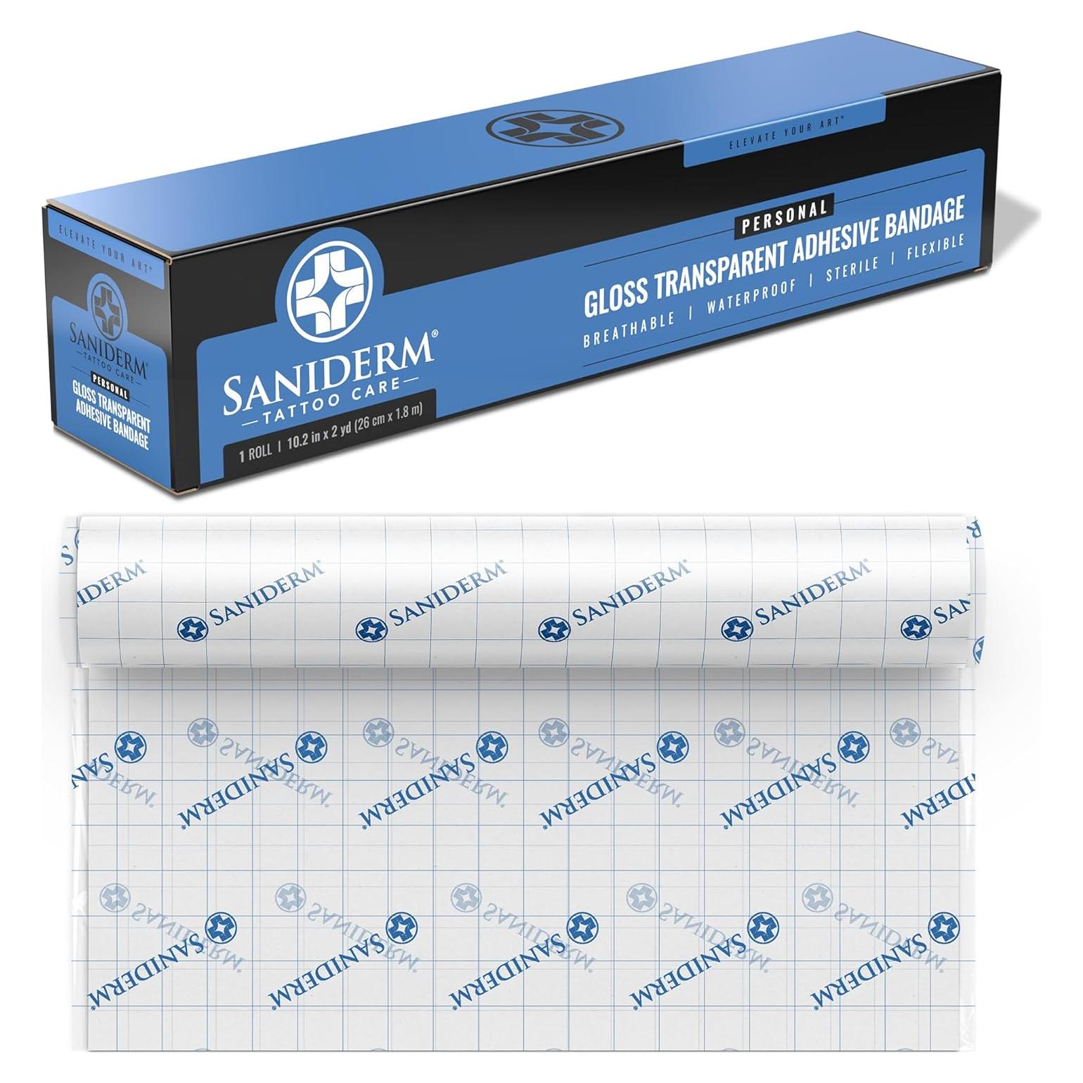 Vendaje Saniderm Original para Cuidado de Tatuajes 25.4 cm x 1.8 m
