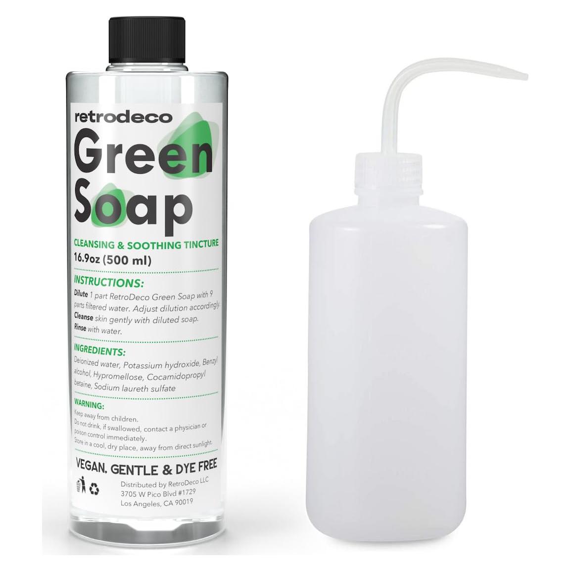 Jabón Verde Ultra Concentrado RetroDeco 500ml - Produce 4.9L